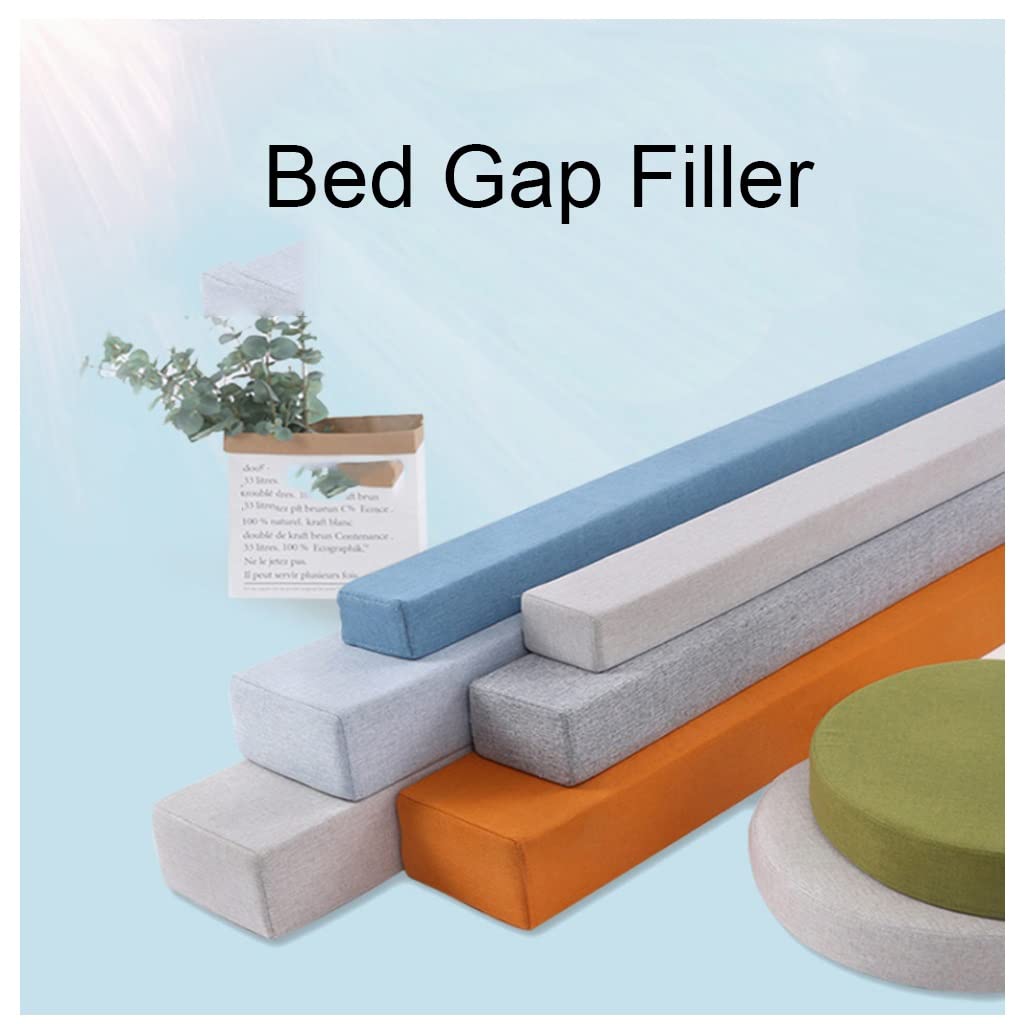 Soft Beige Bed Gap Filler Wedge Pillow - 10x5x50cm Headboard Pillow for Mattress Support | Perfect for Closing Gaps Between Bed and Wall, Enhancing Comfort for Reading & Relaxing in Bed