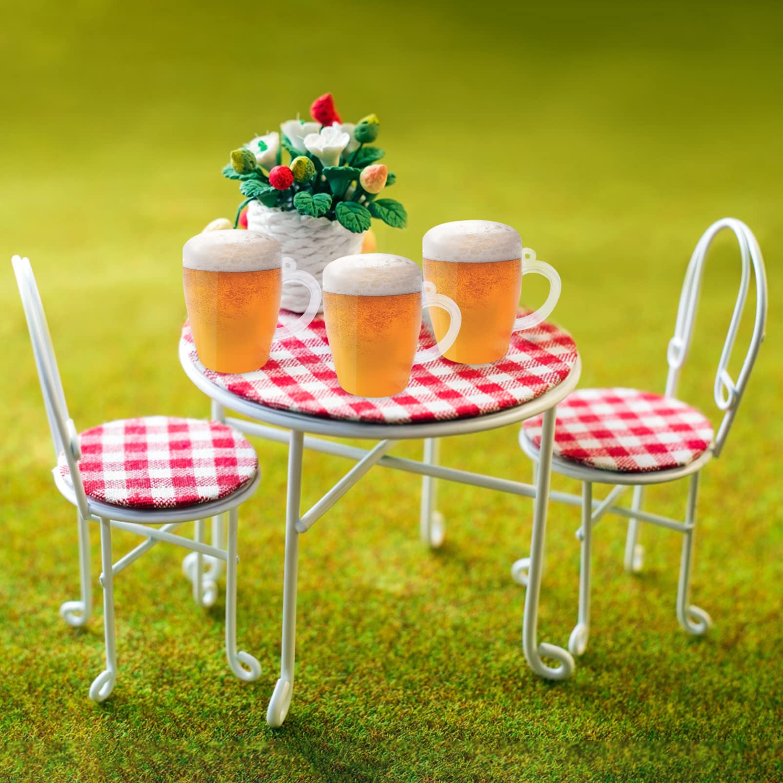 Toddmomy 20Pcs Mini Beer Mugs - Clear Plastic Shot Glasses with Handle for Dollhouse Decor, DIY Crafts, Party Favors & Miniature Bar Accessories - Perfect for Dollhouse Scenes, Craft Projects & Themed Parties
