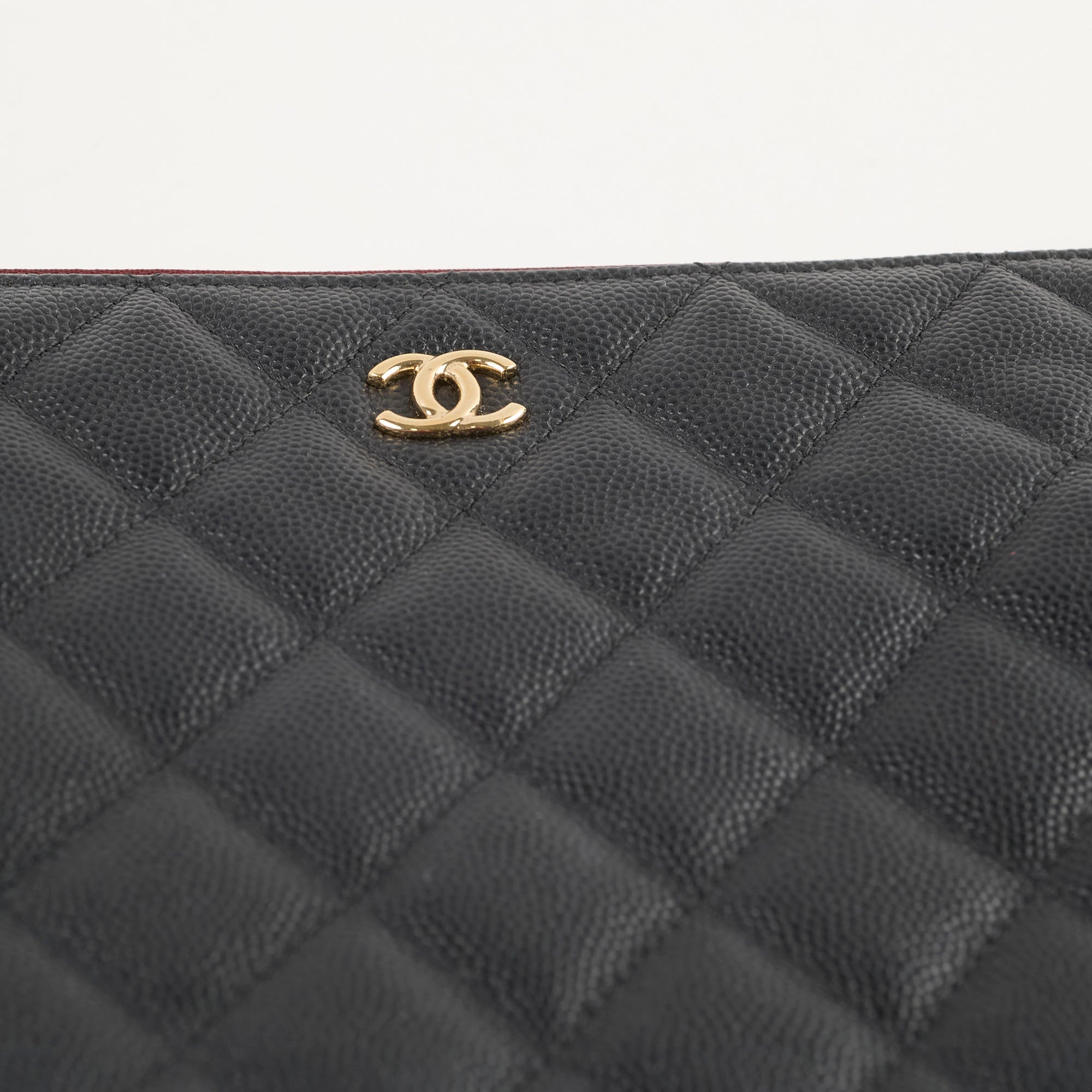 Chanel Caviar Quilted O-Case Clutch Bag in Black | Luxury Designer Crossbody Purse for Women | Perfect for Evening Events, Parties & Special Occasions