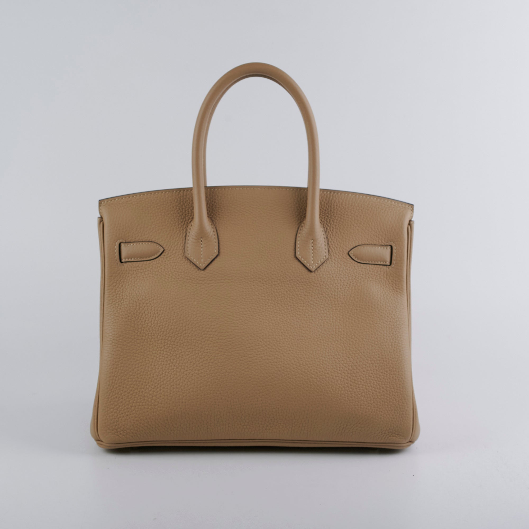 Authentic Hermès Birkin 30 Handbag in Clemence Leather - Luxury Trench Coat Color - Perfect for Work, Travel & Special Occasions