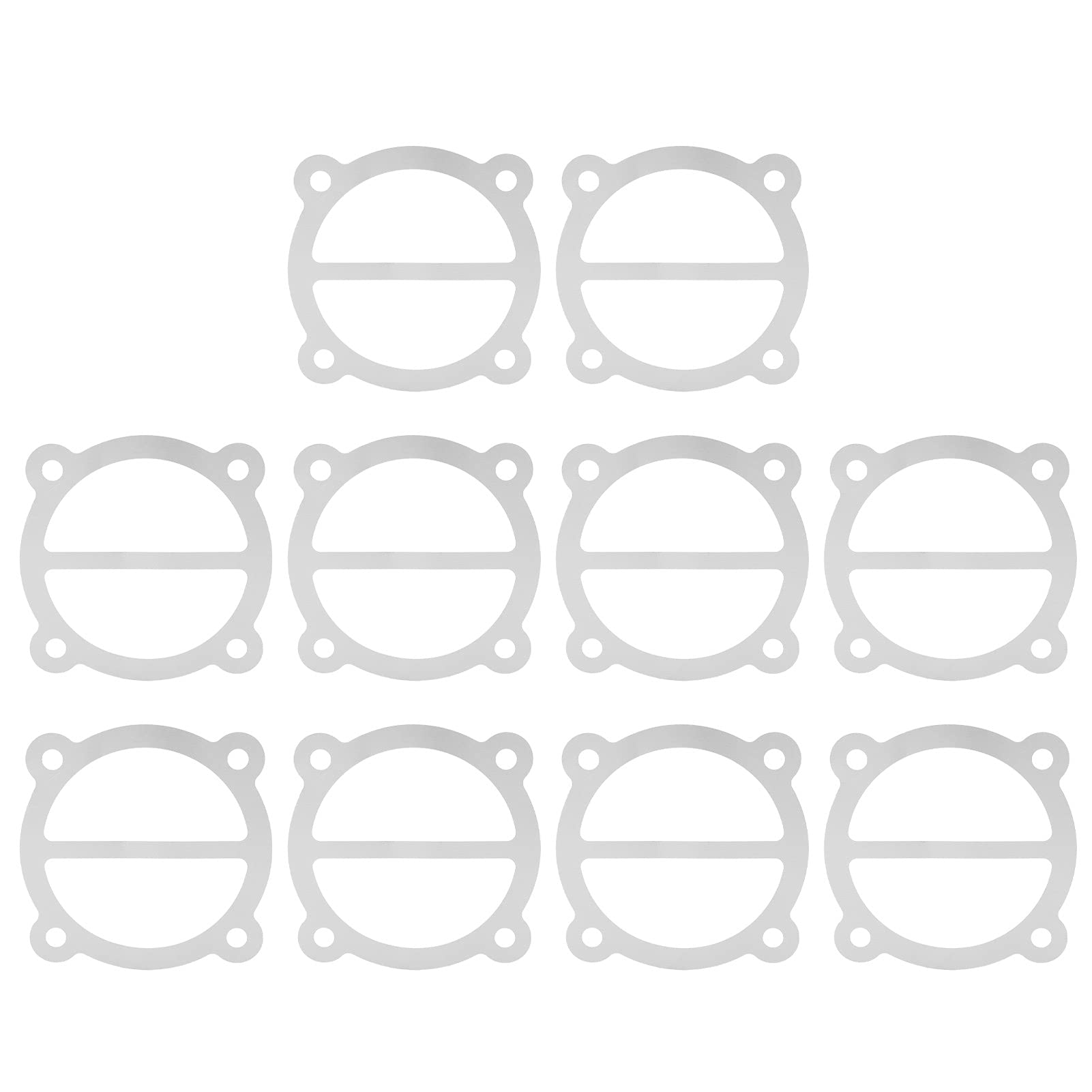 10pcs Aluminum Air Compressor Gasket Kit - 65mm Cylinder Head Gasket for Air Pump Repair & Maintenance - Perfect for HVAC Systems, Automotive Engines & Industrial Machinery