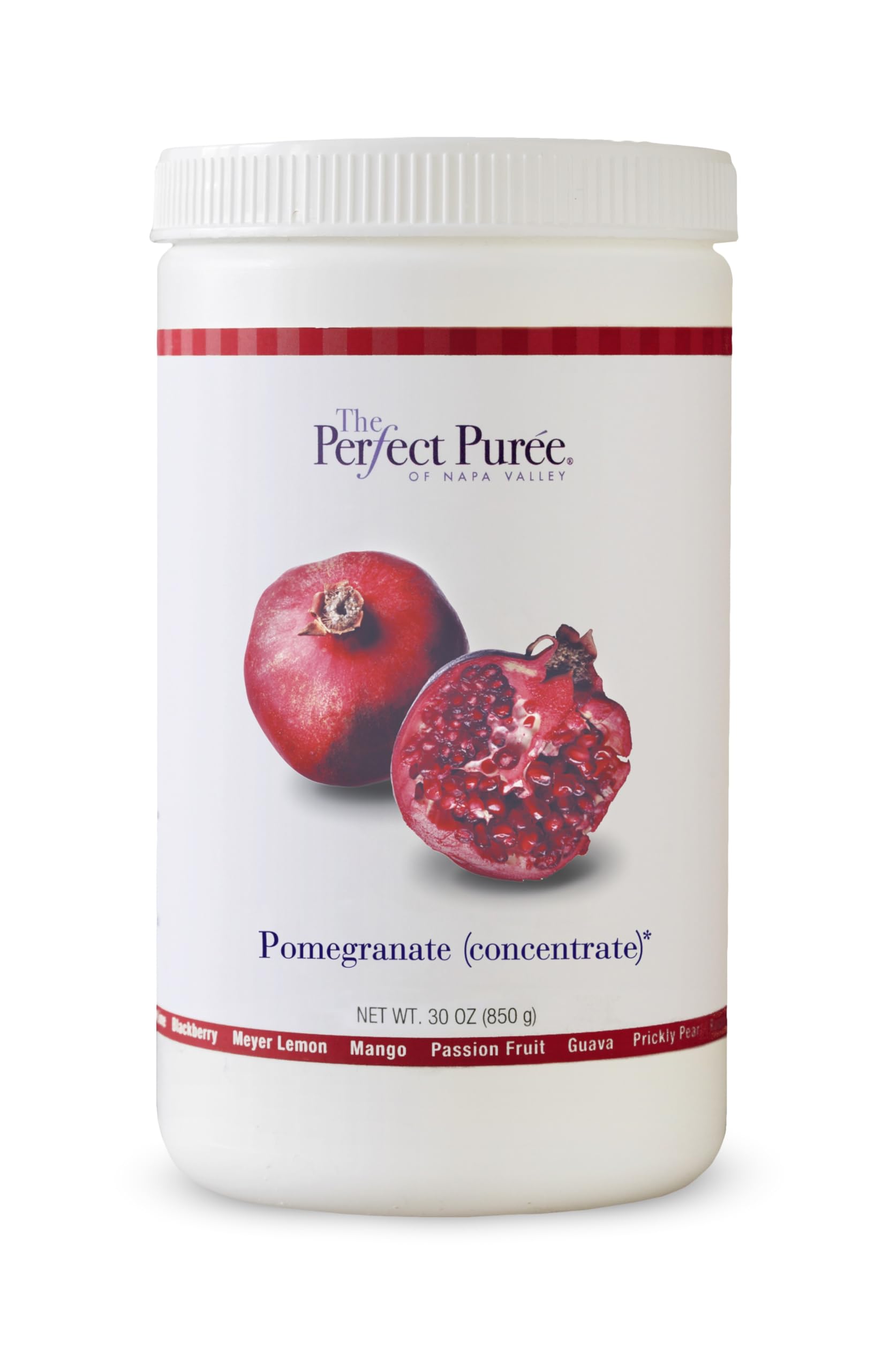Organic Pomegranate Puree Concentrate - Frozen, 6 x 30 Oz Case - Perfect for Smoothies, Cocktails & Dessert Toppings