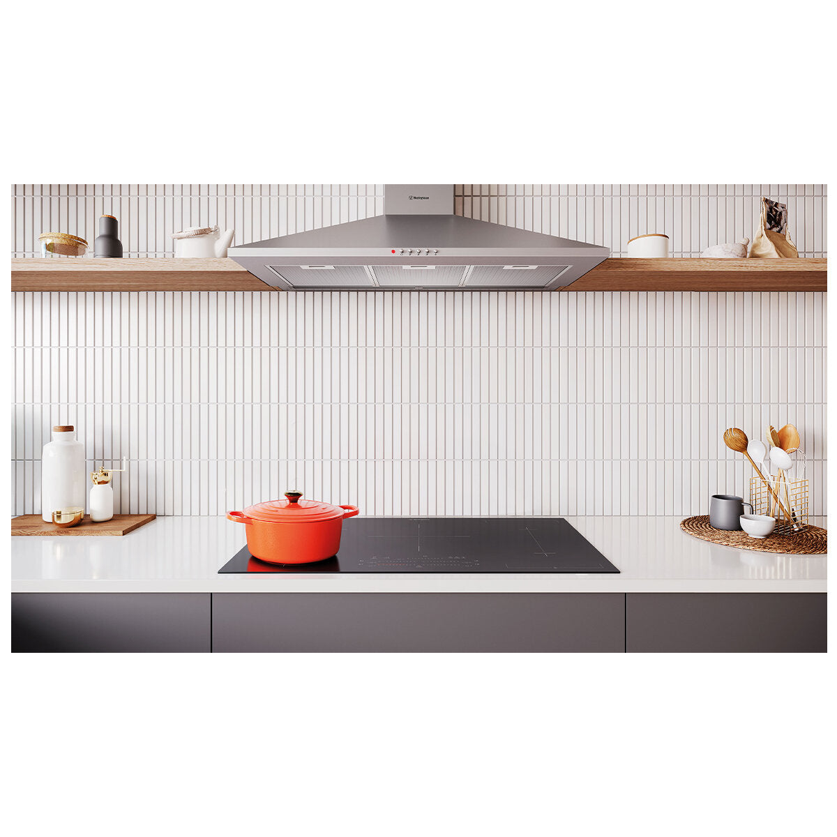 Westinghouse WHI955BD 90cm 5-Zone Induction Cooktop with Hob2Hood - Fast, Efficient Cooking for Modern Kitchens | Perfect for Home Chefs & Entertaining