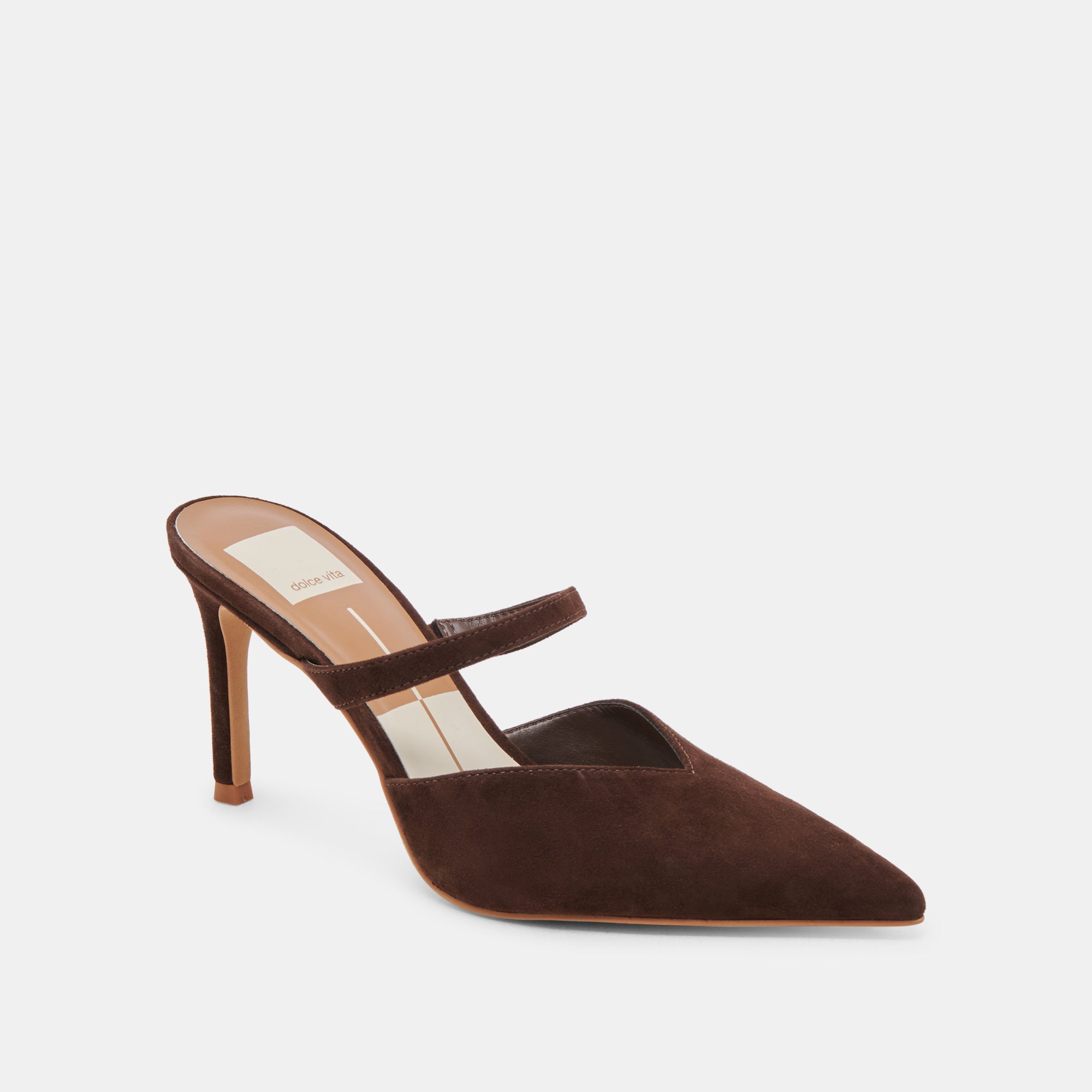 KANIKA Women's High Heels - DK Brown Suede Pumps for Women, Elegant Dress Shoes for Office, Party & Special Occasions