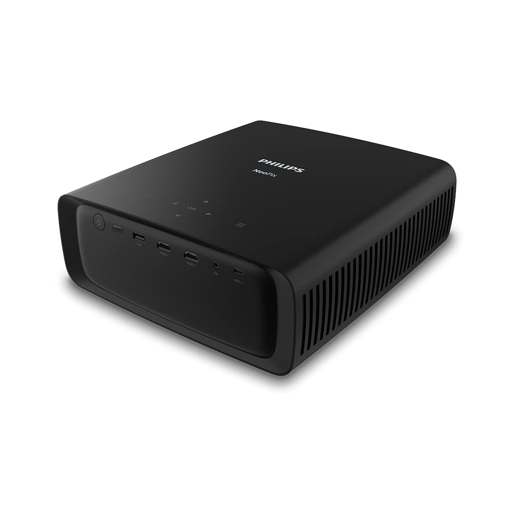 Philips NeoPix 530 Full HD 1080p Projector - High Contrast, Flexible Installation with Image Correction, Quiet Fan & 2.1 Audio System for Home Theater, Gaming & Outdoor Movie Nights