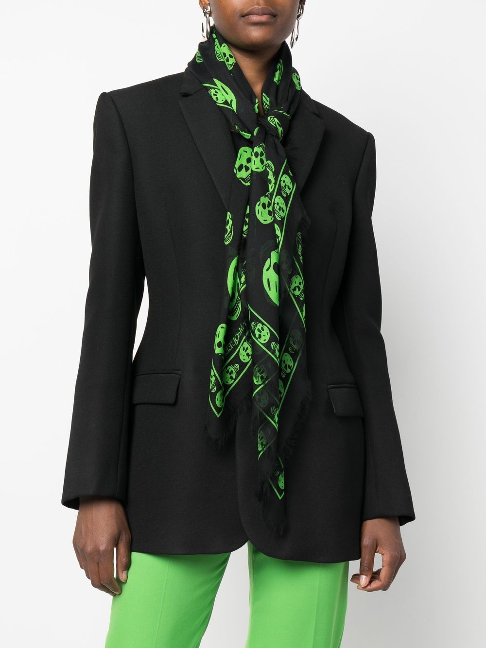 Alexander McQueen Black Scarves - Luxury Fashion Accessory for Women, Perfect for Gifts, Parties & Everyday Elegance