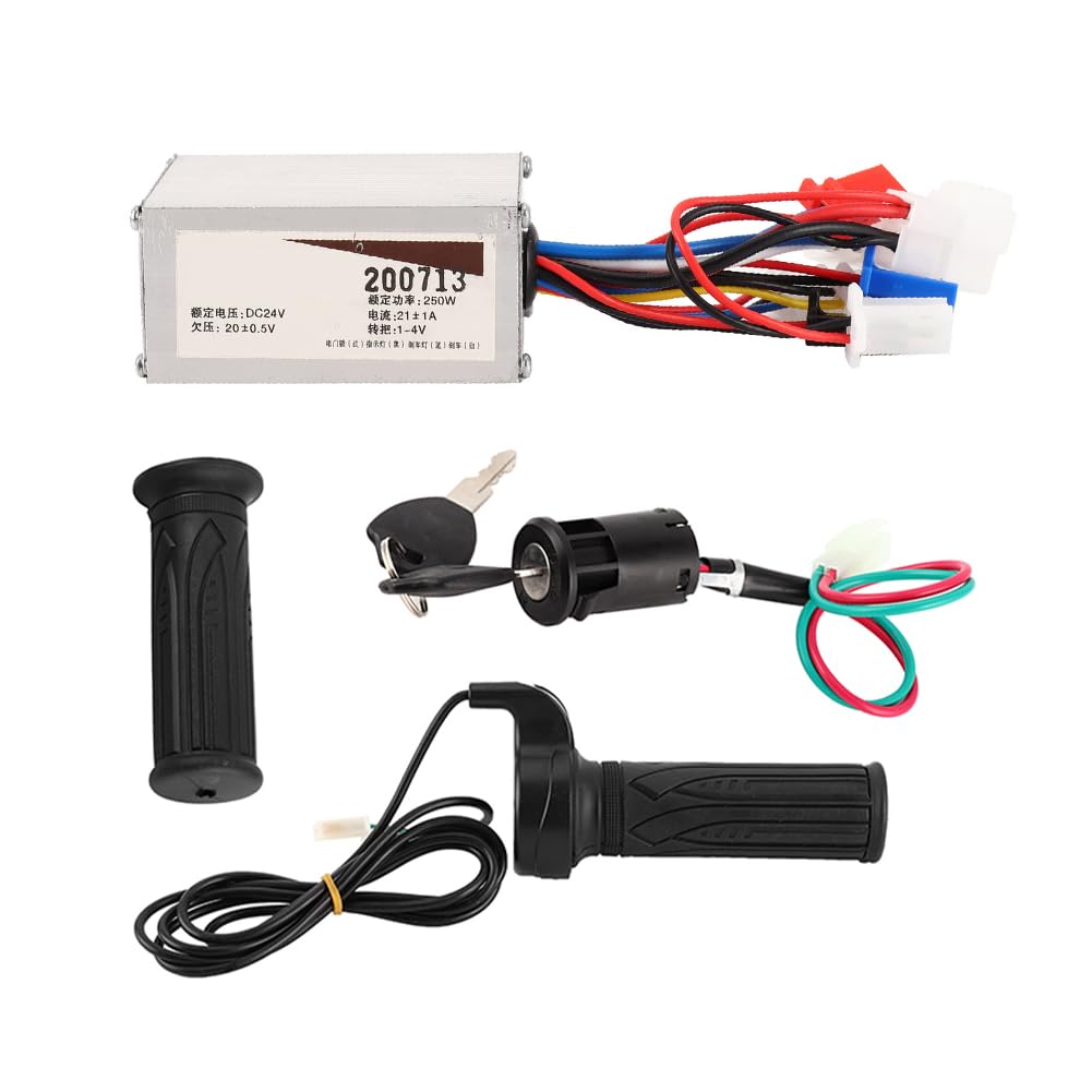 24V 250W Electric Scooter Speed Controller Set with Throttle Grip Lock - Compatible with E-Bikes, E-Trikes & E-Scooters - Perfect for Commuting, Leisure Riding & Urban Transportation