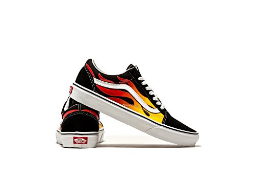 Vans Old Skool Flame OG Skate Shoes - Black & White Authentic Sneakers for Men & Women | Perfect for Streetwear, Skateboarding & Casual Outfits