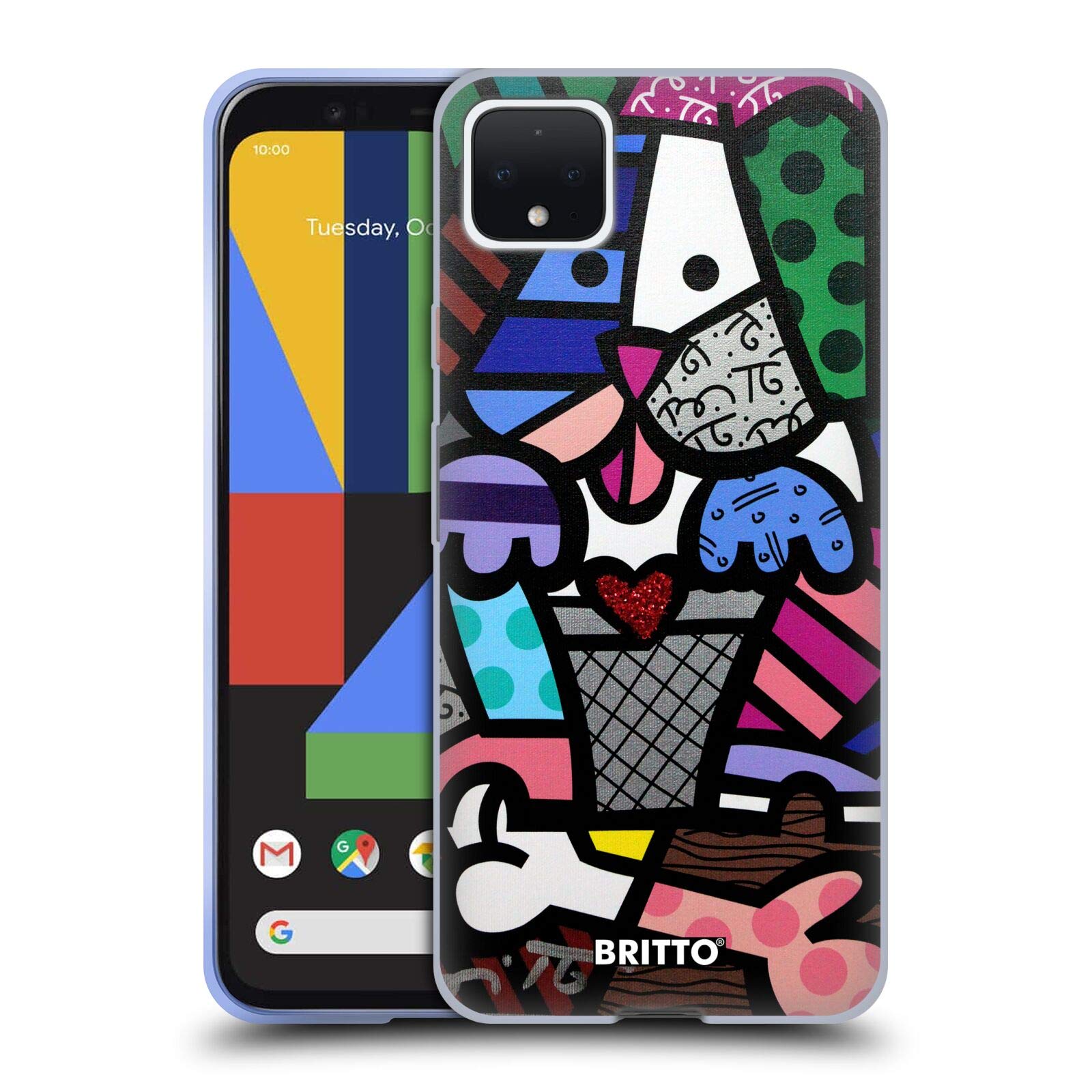 Britto Puppy Love Pixel 4 XL Case - Abstract Art Phone Cover for Daily Use