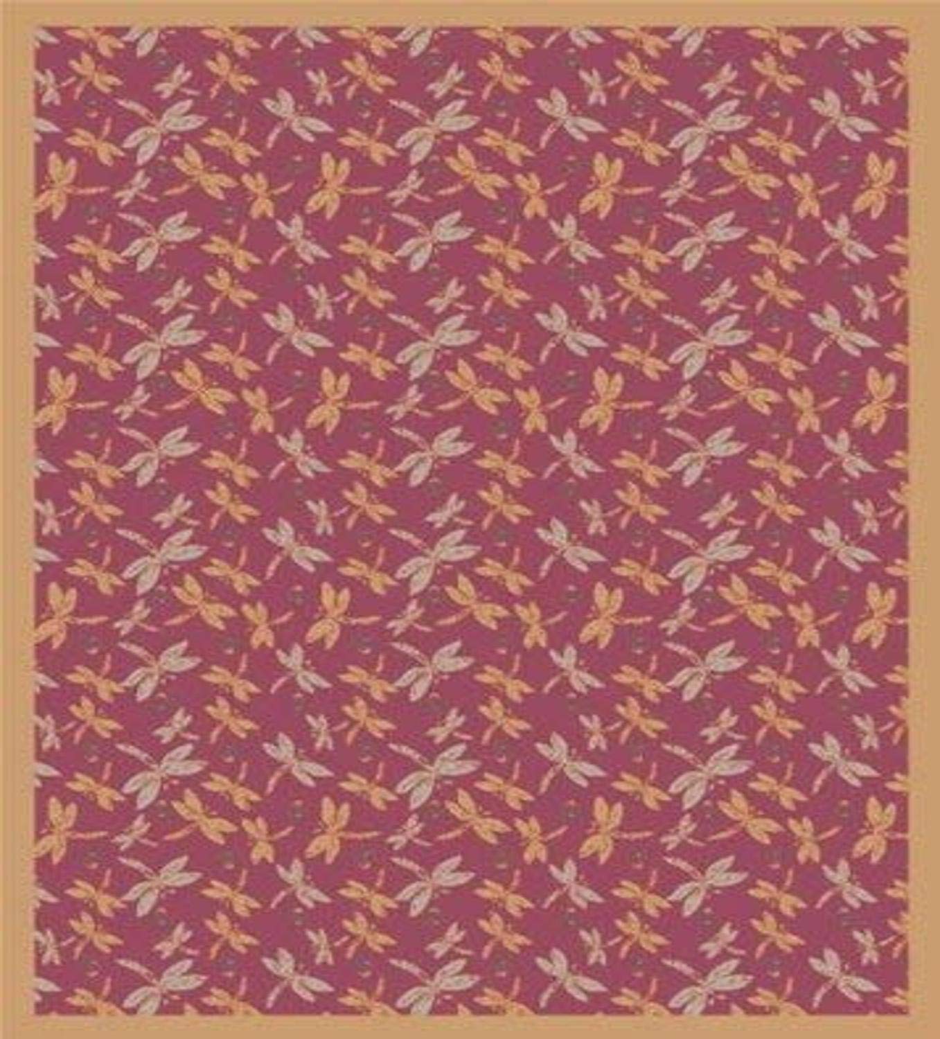 Joy Carpets Kaleidoscope Dragonflies Whimsical Area Rugs - Soft Non-Slip Kids Nursery Rug, Playroom & Bedroom Decor (Rose) - Perfect for Children's Rooms, Dorm Decor & Cozy Home Spaces