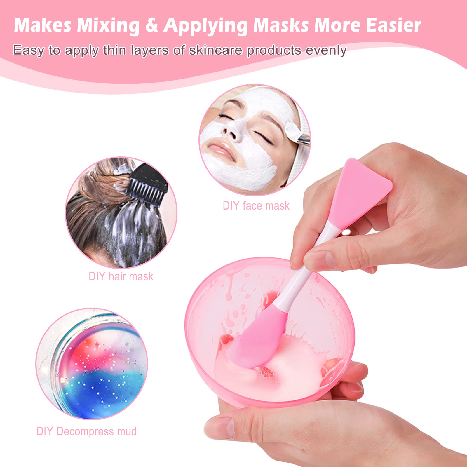 Premium Silicone Face Mask Brush - 12 Pack for Flawless Mud Mask, DIY Skincare, Body Lotion & Makeup Application | Gentle Facial Applicator Tool for Spa, Home Beauty Routine & Professional Use