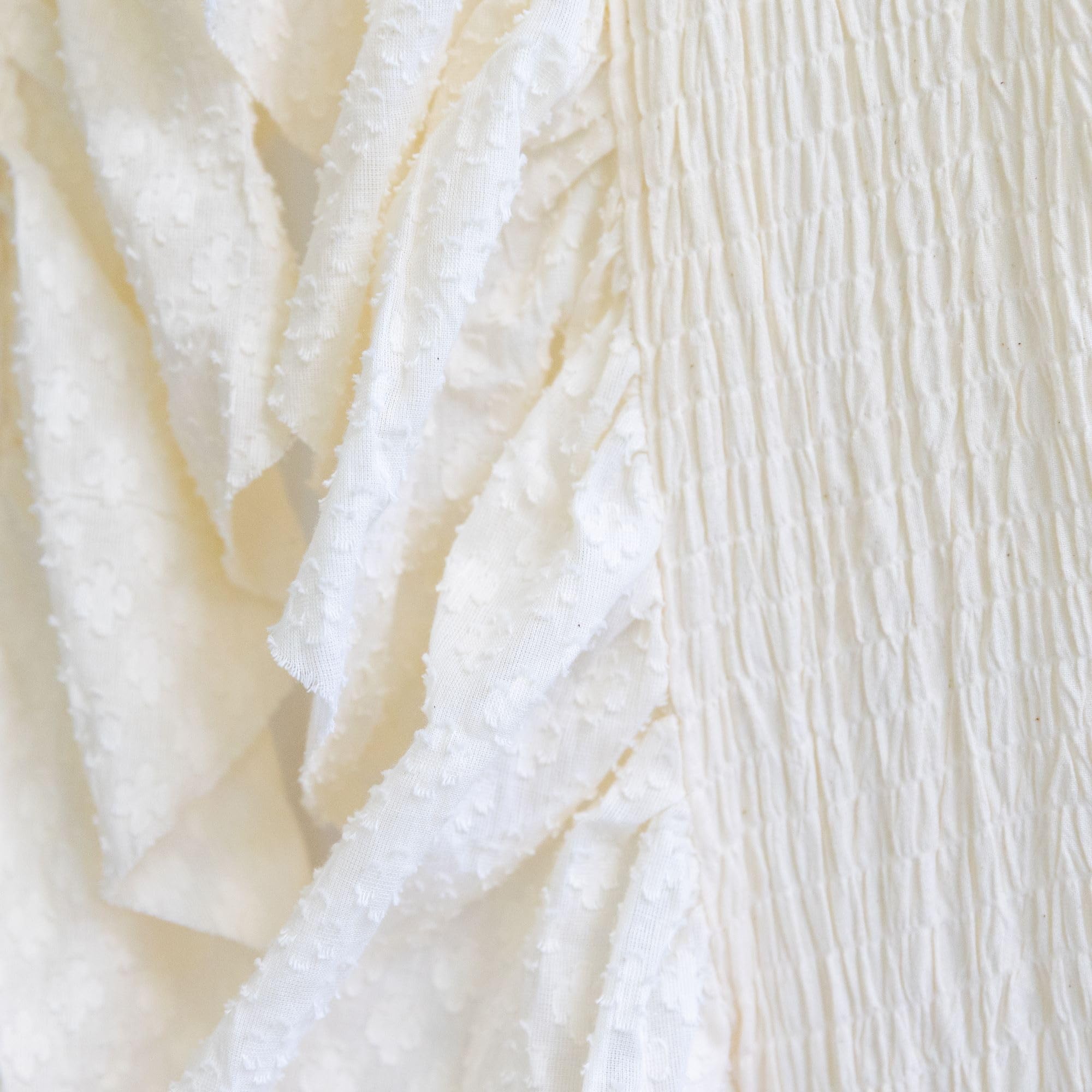 Boho Style Crane Beige Ruffled Baby Crib Canopy - 118