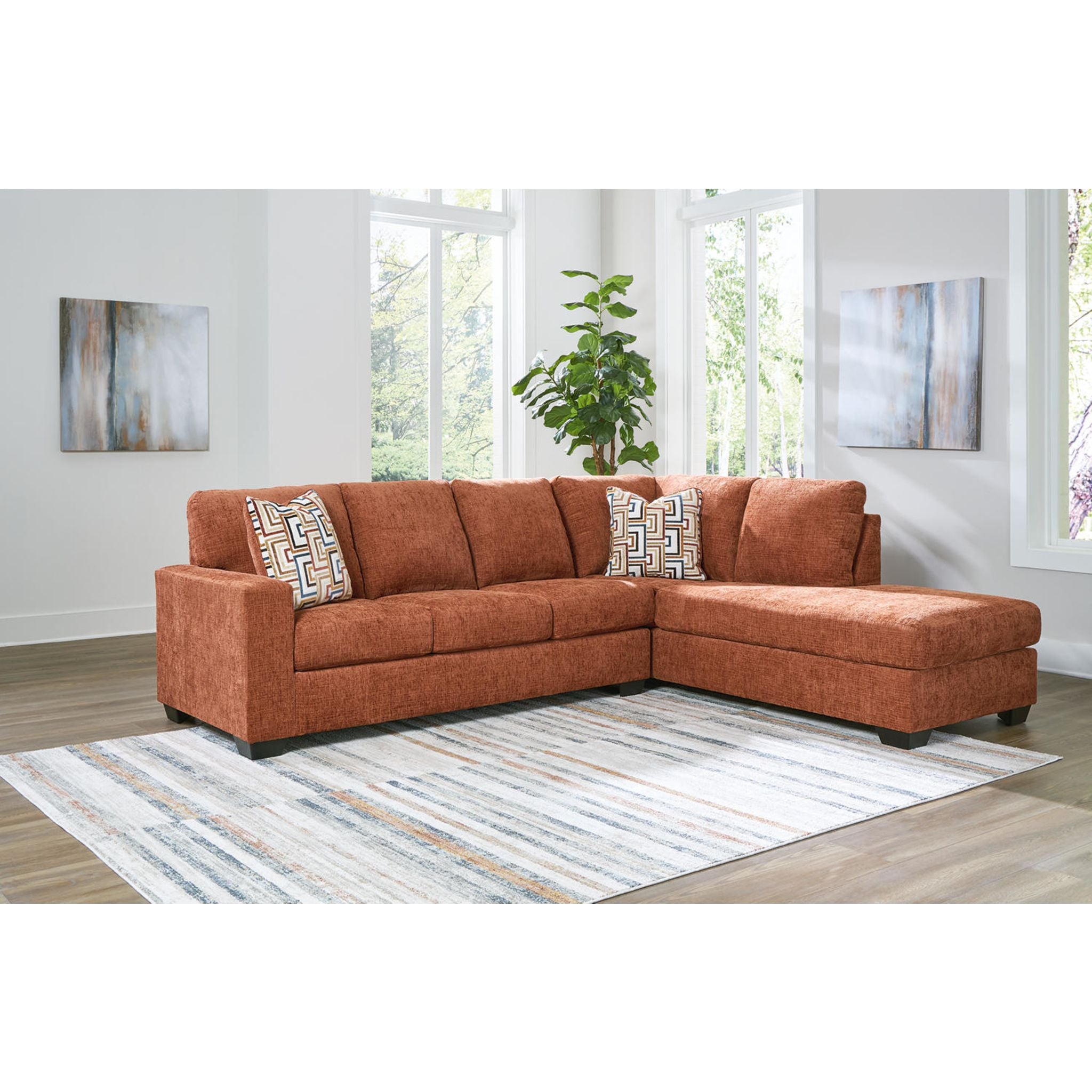 Stylish Aviemore 2-Piece Sectional Sofa with Chaise Lounge - Modern Living Room Furniture for Small Spaces & Apartments | Perfect for Family Gatherings, Movie Nights & Relaxing