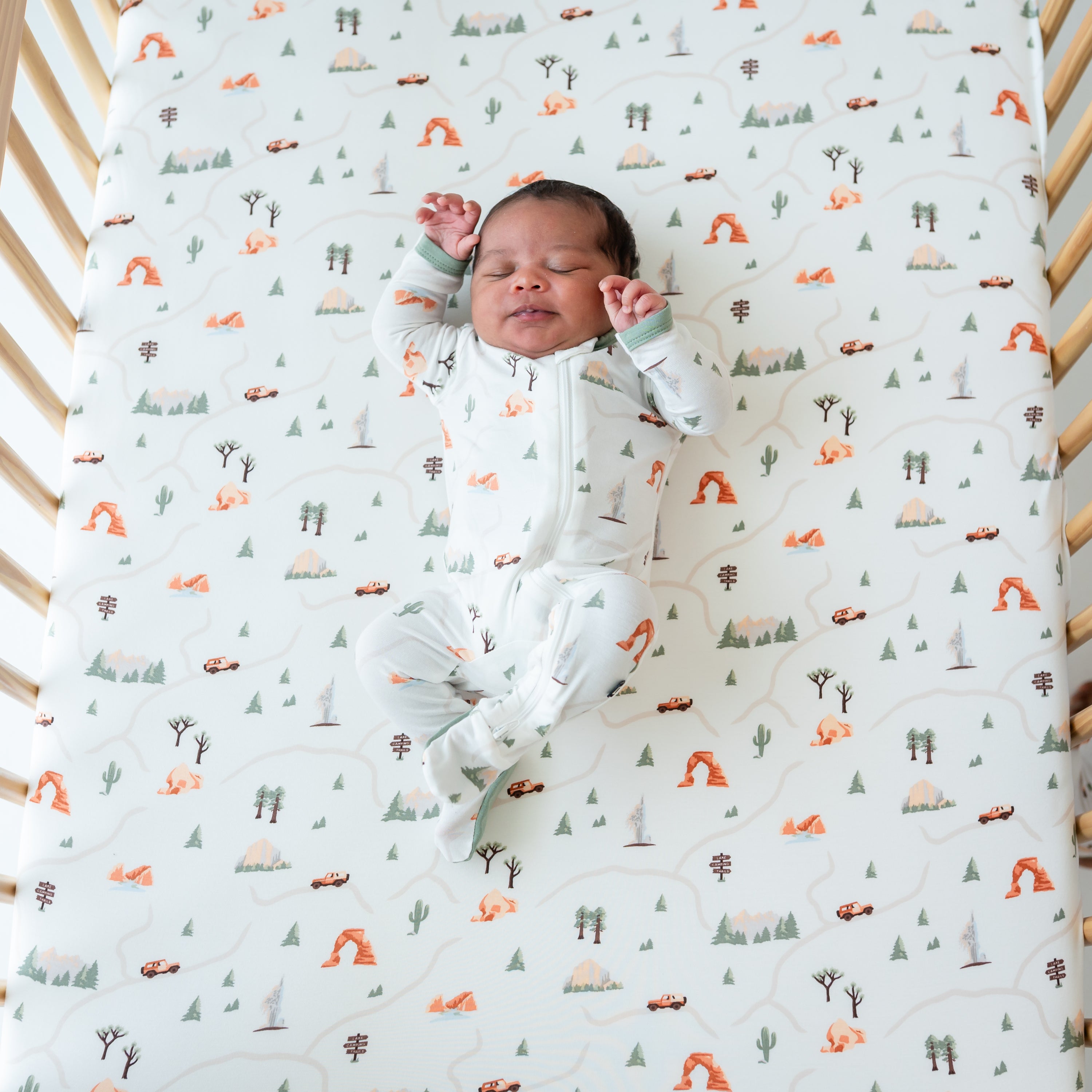 Soft and Breathable Crib Sheet for Baby - Perfect for Road Trips, Travel, and Nursery Use