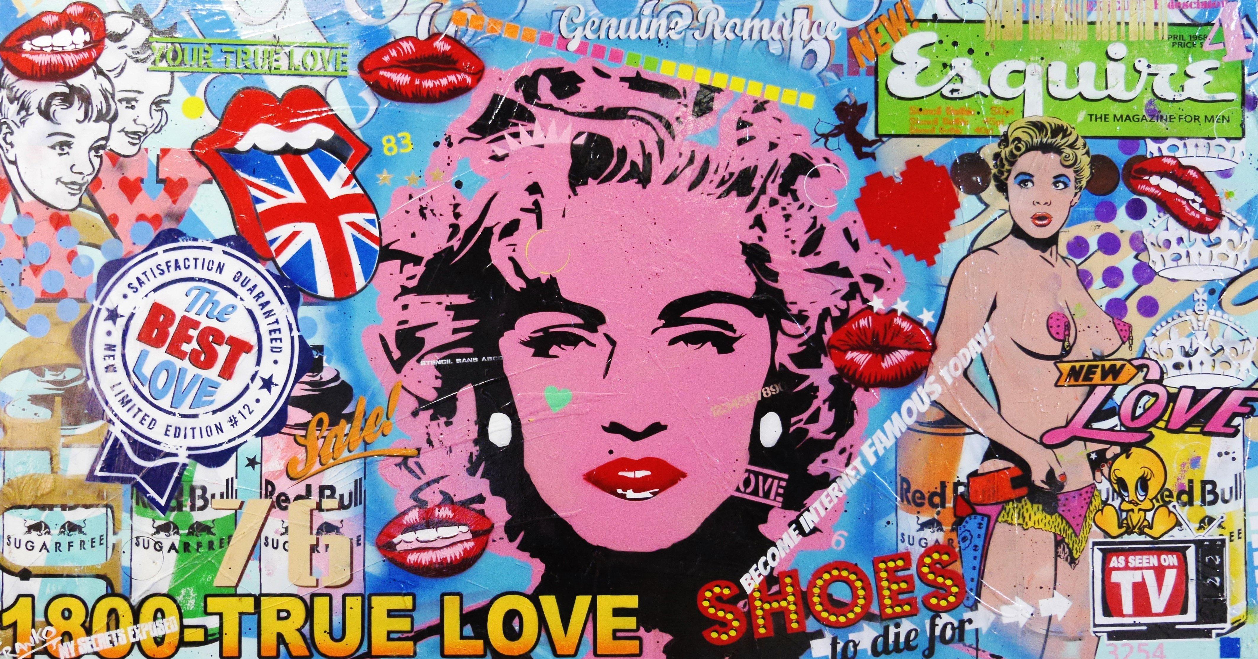 Material Girl 190cm x 100cm Madonna Pop Art Canvas Painting - Large Wall Decor for Living Room, Bedroom & Office