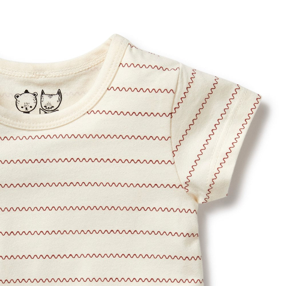Organic Cotton Squiggle Graphic T-Shirt for Men & Women | Eco-Friendly Casual Tee for Everyday Wear, Outings & Relaxation