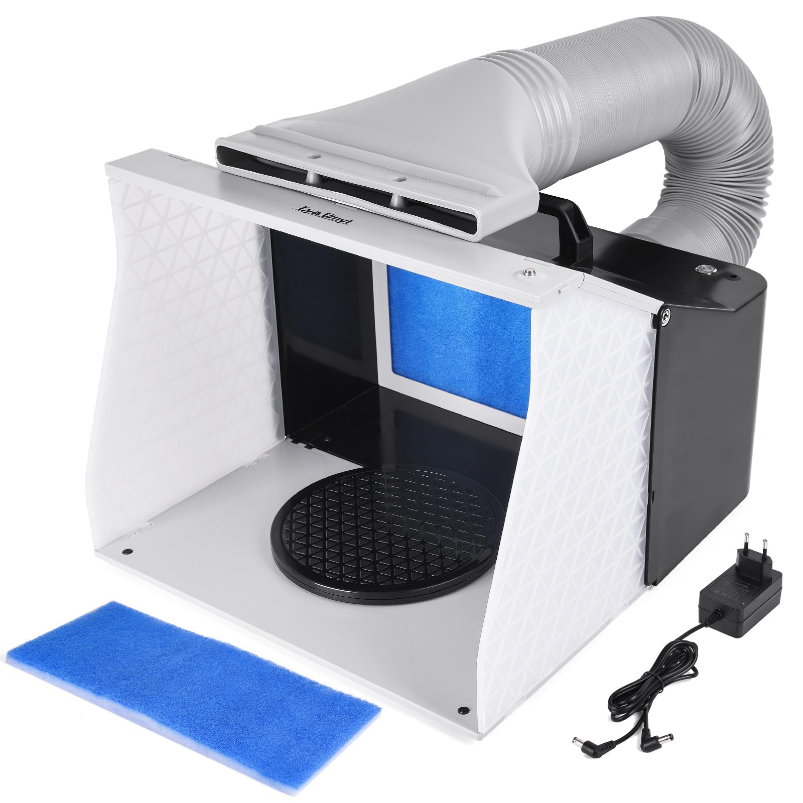 Professional Lya Vinyl Airbrush Spray Booth Kit with 4 LED Lights - Portable Painting Station for Models, Arts & Crafts - Perfect for Hobbyists, DIY Projects & Home Studios