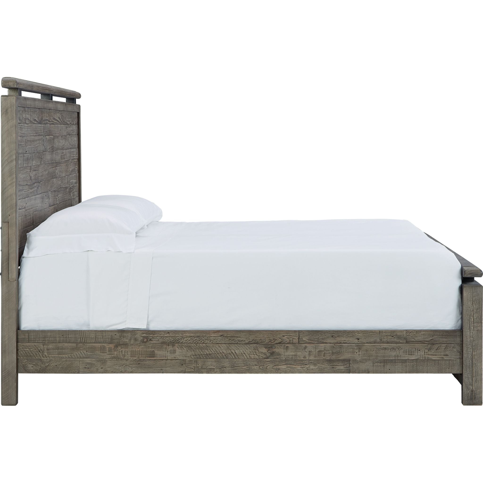 Brennagan 3-Piece Panel Bed Frame - Queen Size Wooden Bed with Headboard & Footboard - Modern Bedroom Furniture for Home Decor & Guest Room Setup
