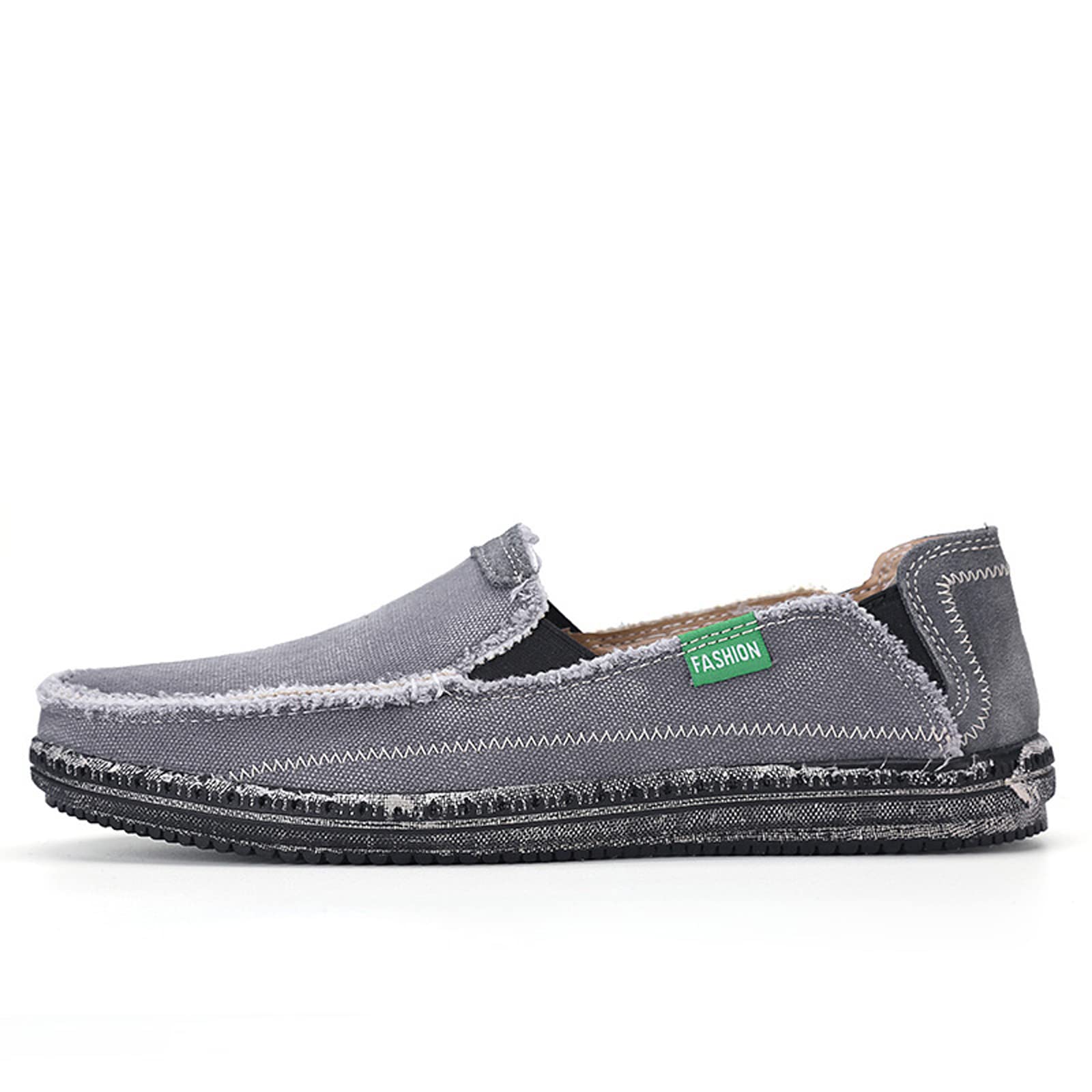 Men's Casual Canvas Loafers Slip-On Shoes - Comfortable Flat Driving & Deck Shoes for Everyday Wear | Perfect for Walking, Travel, and Relaxing Outfits