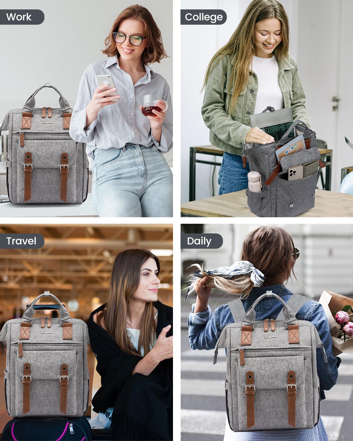 LOVEVOOK Women's Laptop Backpack - 15.6