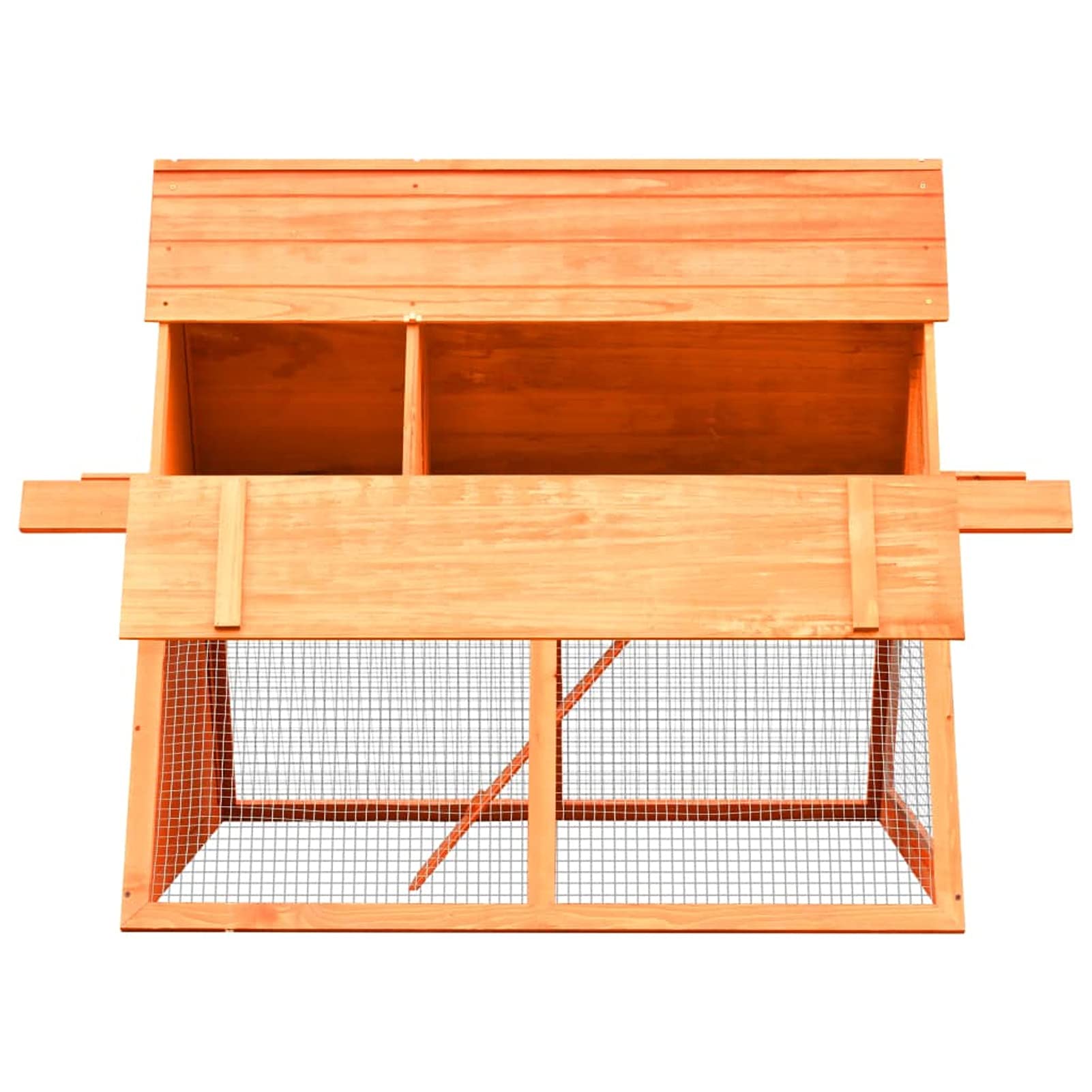 Premium Outdoor Rabbit Hutch with Pull-Out Tray & Ramp - 59.8