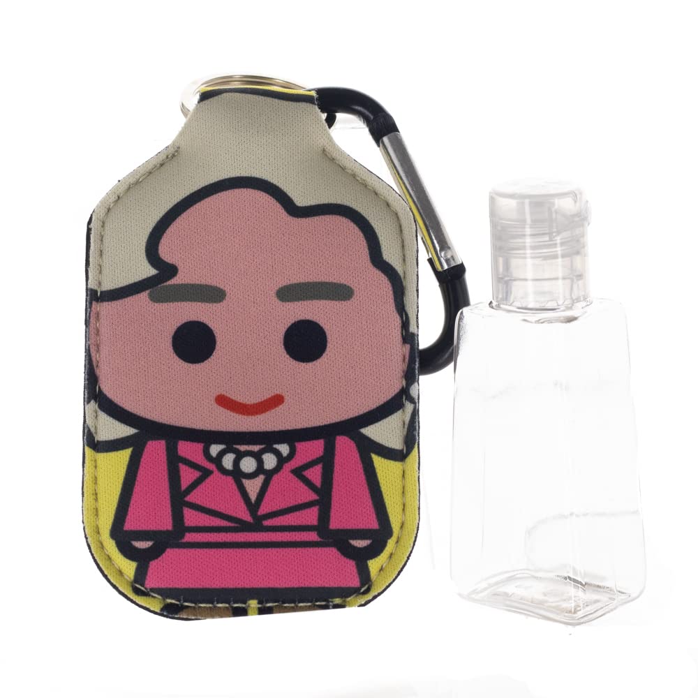 Golden Girls Rose Keychain with Hand Sanitizer Holder - Cute & Practical Accessory for Purse, Backpack, or Gym Bag - Perfect Gift for Fans of The Golden Girls Show