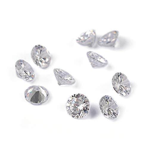 Beadthoven 10pcs 8x4.6mm Grade A Faceted Clear Rhinestones | Diamond Rivoli Xilion Cubic Zirconia Cabochons | Jewelry Making Supplies for DIY Earrings, Necklaces & Handmade Accessories | Perfect for Bridal, Cosplay & Craft Projects