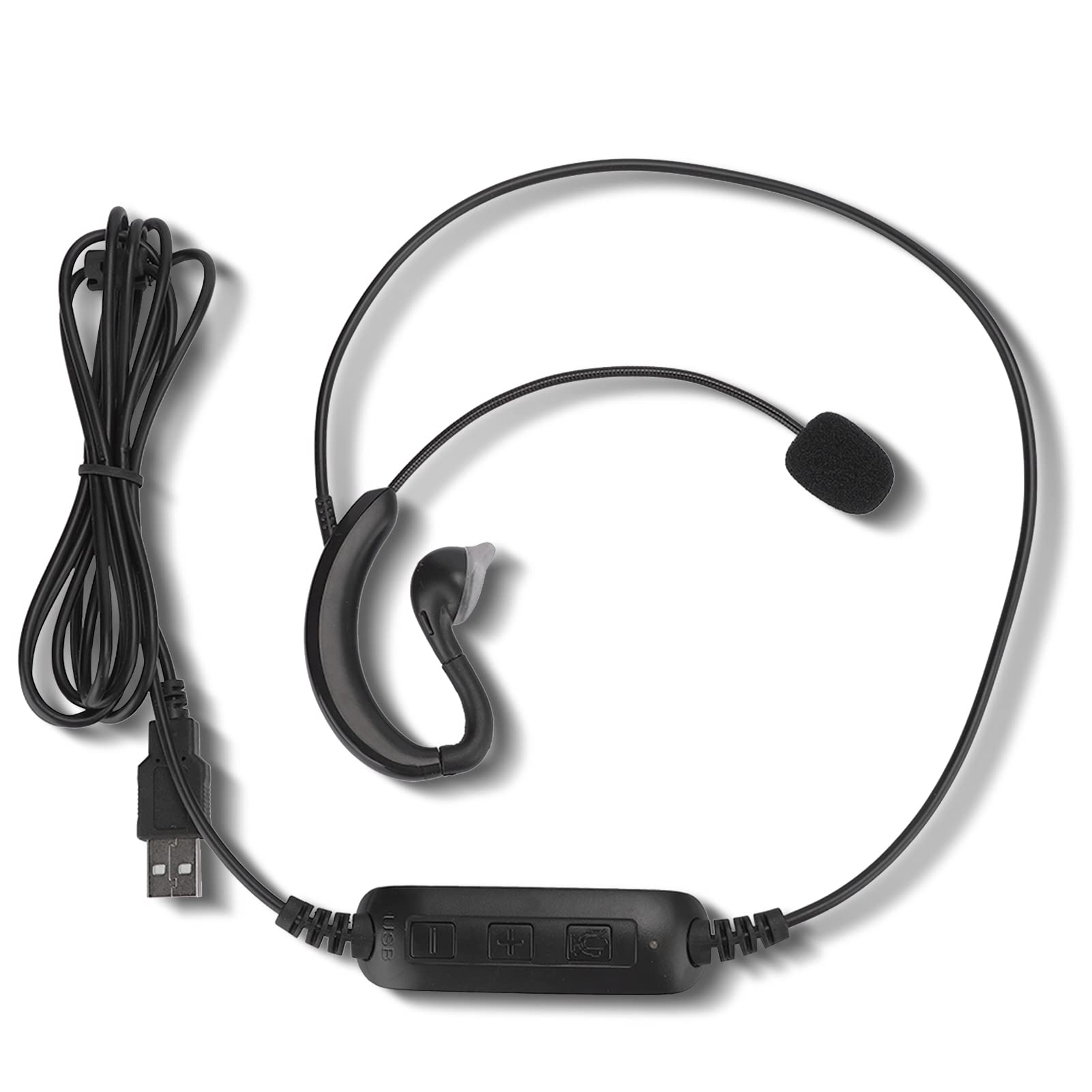 CiCiglow USB Wired Headset with Noise Cancelling Mic - On-Ear Computer Headphones for Zoom, Skype, GoToMeeting - Compatible with Cisco, Avaya, RingCentral (Perfect for Remote Work & Online Meetings)