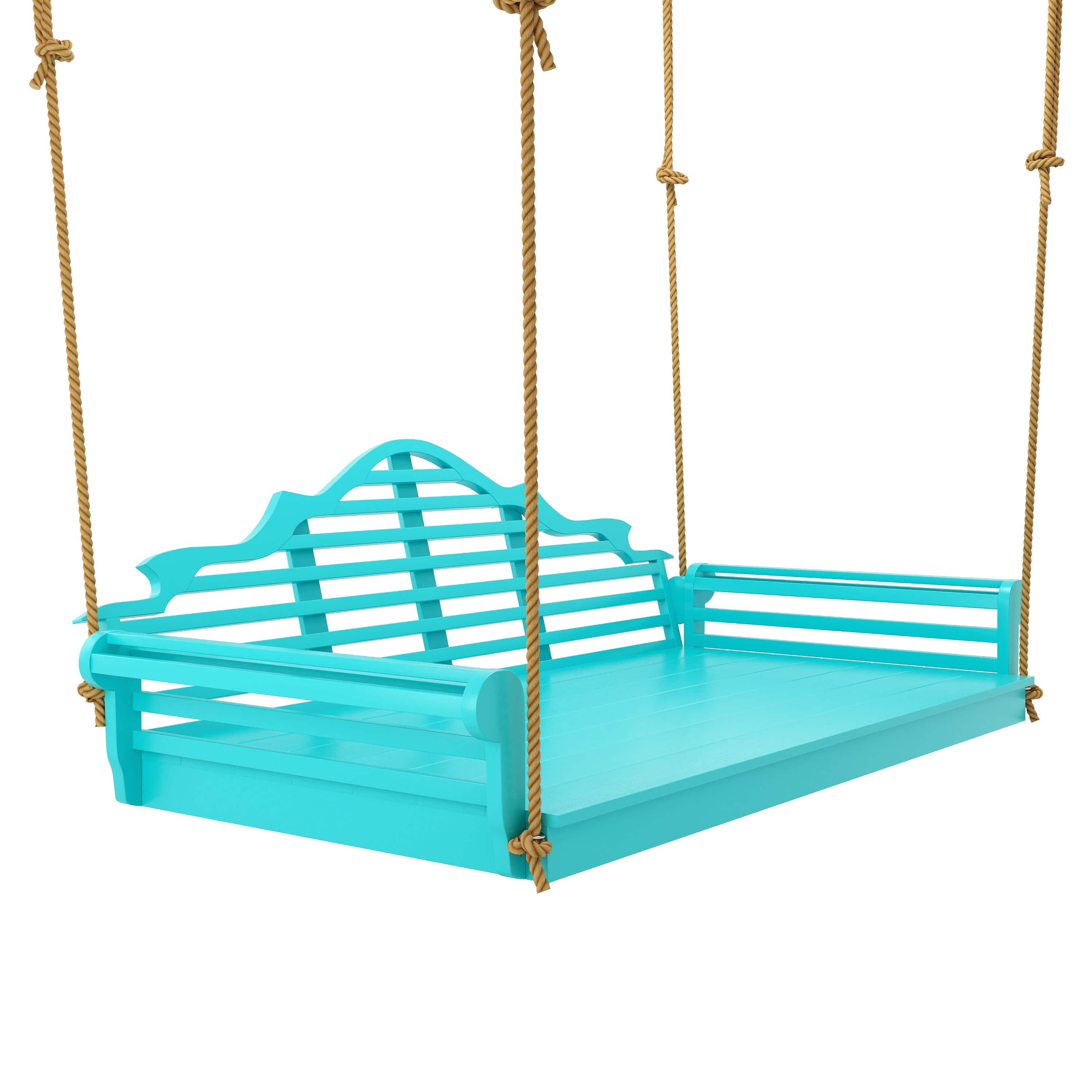 Keystone Amish Co. Twin Size Milan Recycled Plastic Outdoor Swing Bed - Perfect for Porch, Patio, Garden & Backyard Relaxation