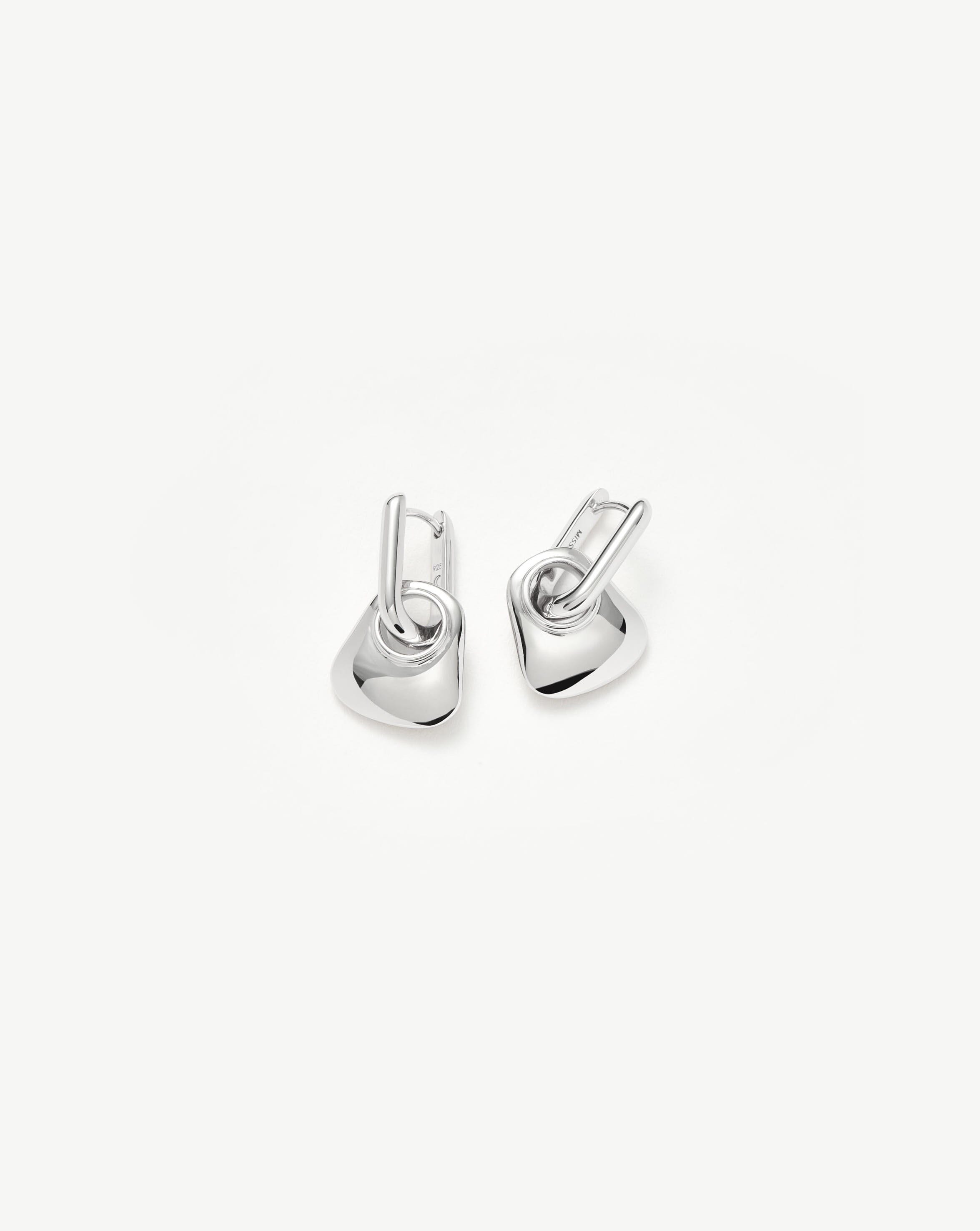 Hera Mini Charm Hoop Earrings for Women - Sterling Silver Plated Dainty Jewelry - Perfect for Everyday Wear, Gift Giving & Special Occasions