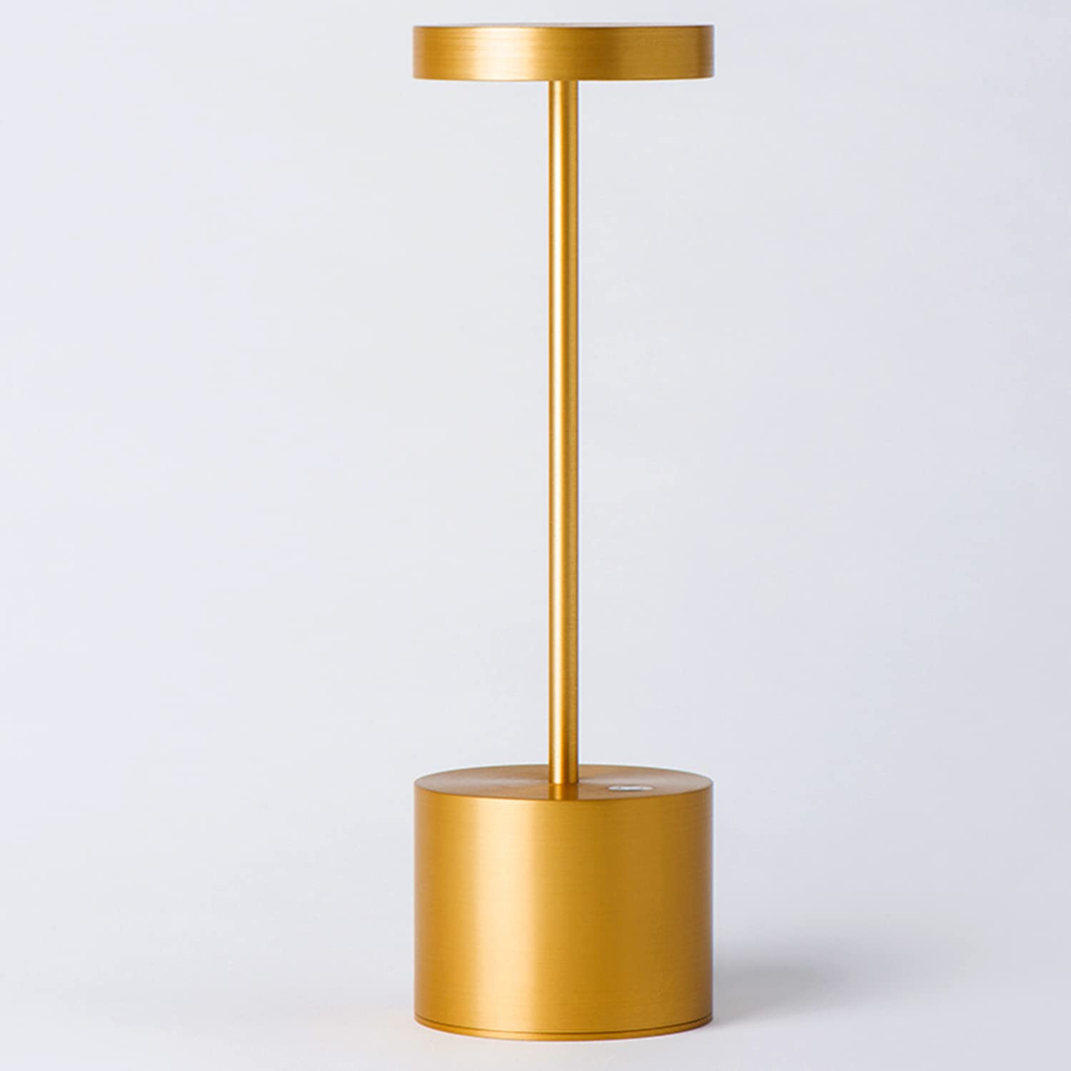 Rechargeable Cordless Table Lamp - 10.25in Portable Battery Operated Desk Light with 2 Dimmable Levels, Wireless Night Light for Dining, Restaurant, Bar, Garden, Patio & Bedroom - Gold Finish | Perfect for Outdoor Entertaining, Reading & Ambient Lighting