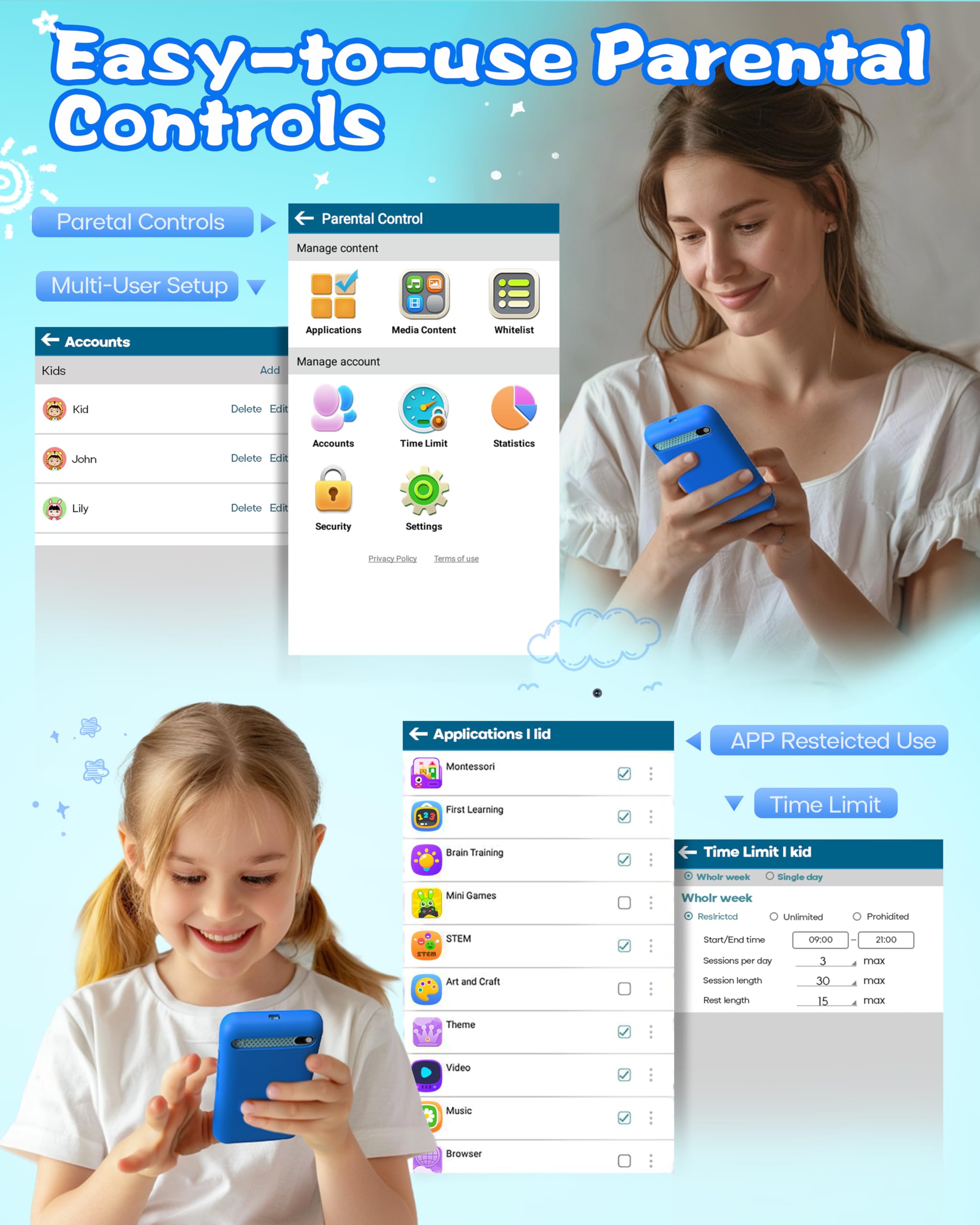 Smart Learning Phone for Kids 3-9 Years - 3.97