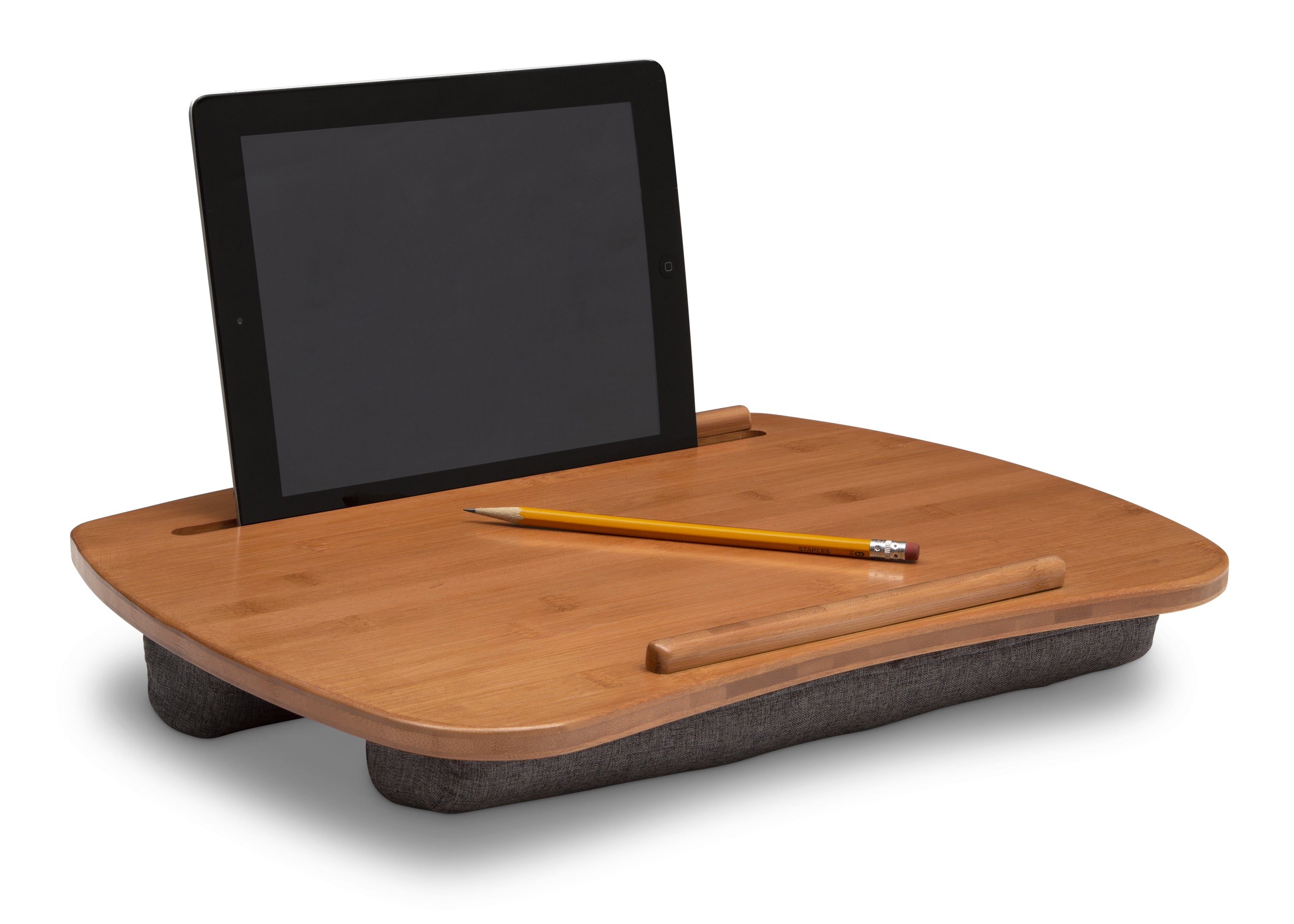 Cozy Fluffy Chair & Bamboo Lap Desk Set - Perfect for Home Office, Reading Nook, and Small Space Comfort