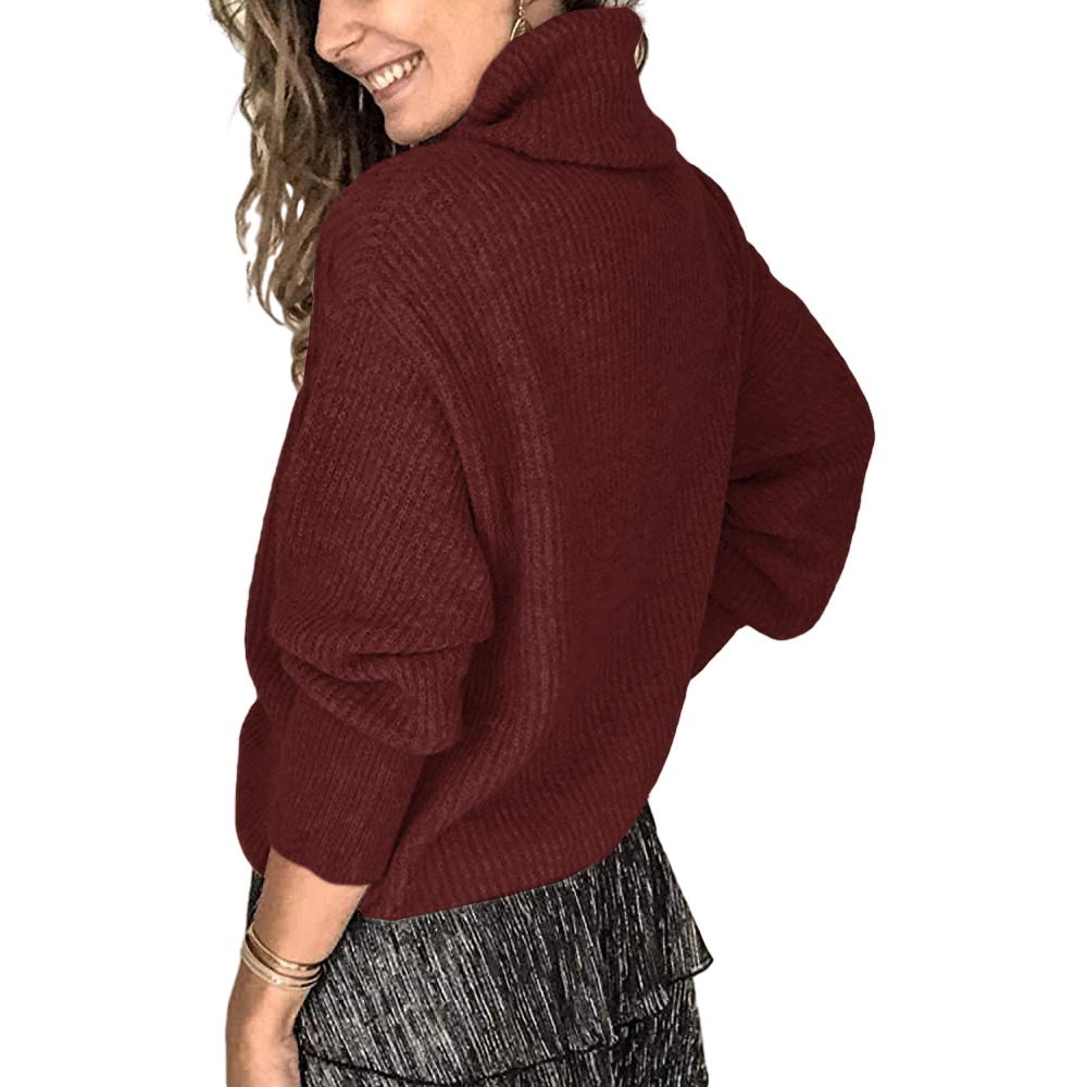 Women's Oversized Turtleneck Sweater - Chunky Knit Pullover with Cowl Neck & Long Sleeves | Winter Warm Loose Fit Casual Wear for Office, Date Night & Cozy Home Outfits