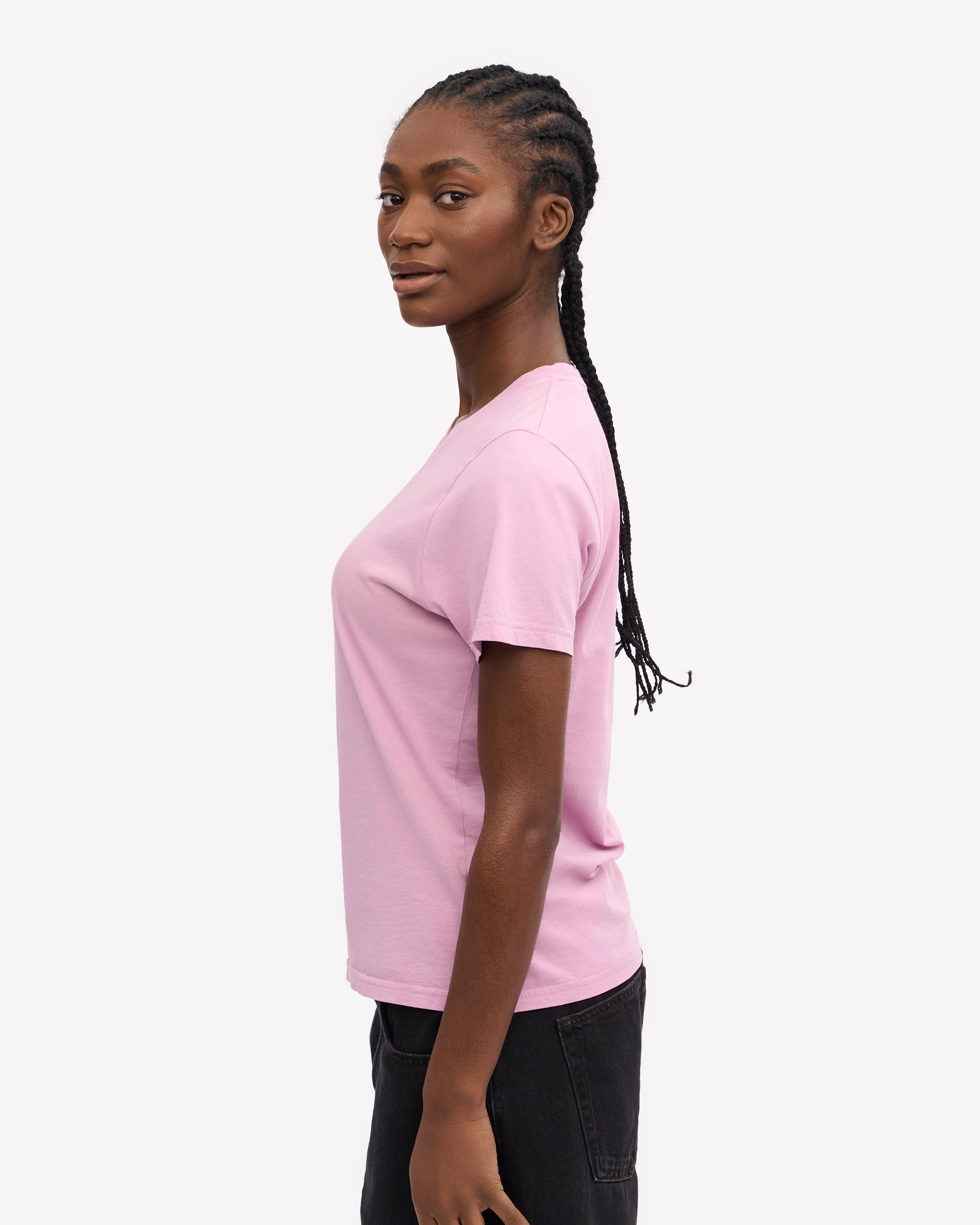 Organic Women's Lightweight T-Shirt with Cherry Blossom Print - Soft Casual Tee for Spring Outfits & Everyday Wear