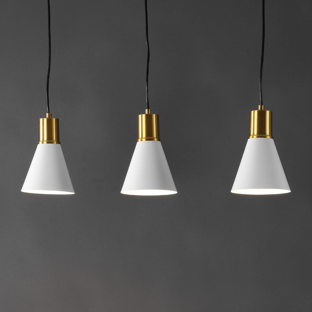 Apollo Modern Metal LED Pendant Light - Industrial Style Hanging Light Fixture for Kitchen Island, Dining Room & Living Room Ceiling