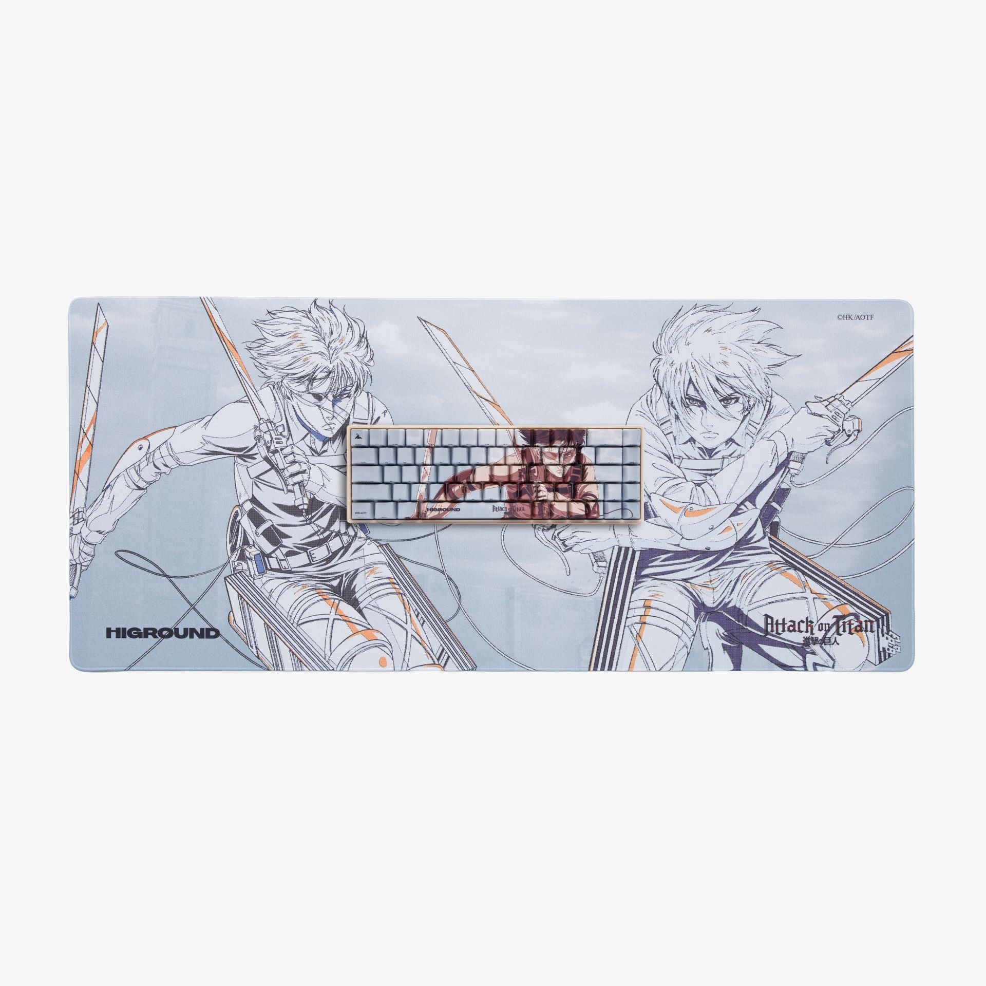 AOT2 x HG XL Gaming Mousepad - Levi & Mikasa Design - Perfect for Anime Fans, PC Gamers, and Office Work