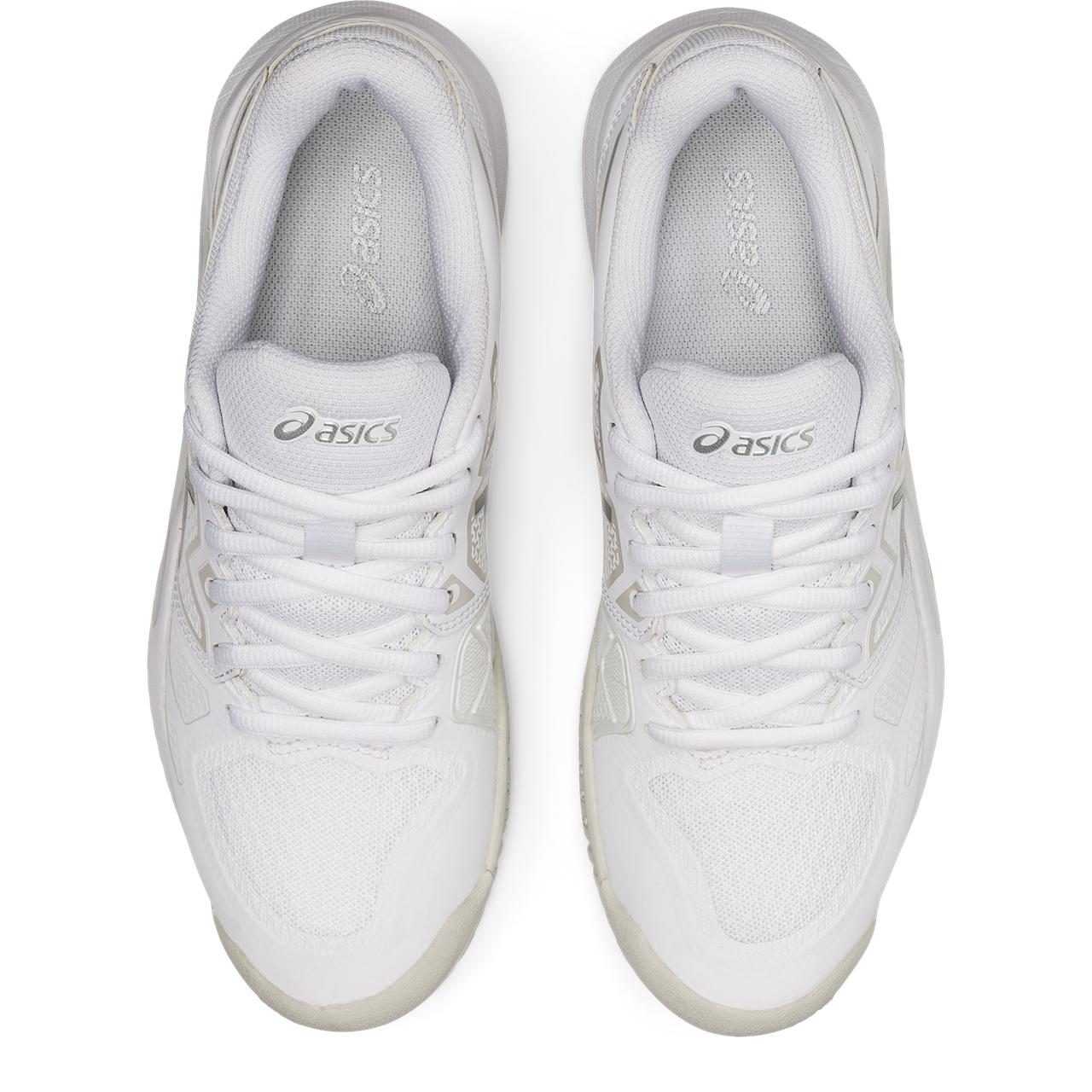 ASICS Gel Challenger 13 Women's Tennis Shoes - White/Silver - Lightweight & Supportive Court Shoes for Women's Competitive Tennis Matches & Training