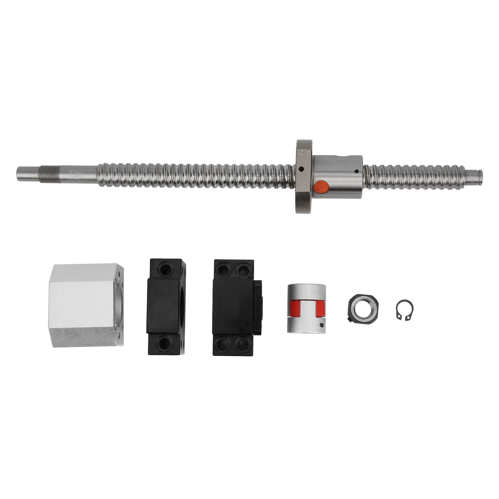 High Precision Rolling Ball Screw - Bearing Steel Ball Screw 12.5 Kgf/Um (1204-200) for CNC Machines, Industrial Automation & Robotics - Durable & Stable Performance