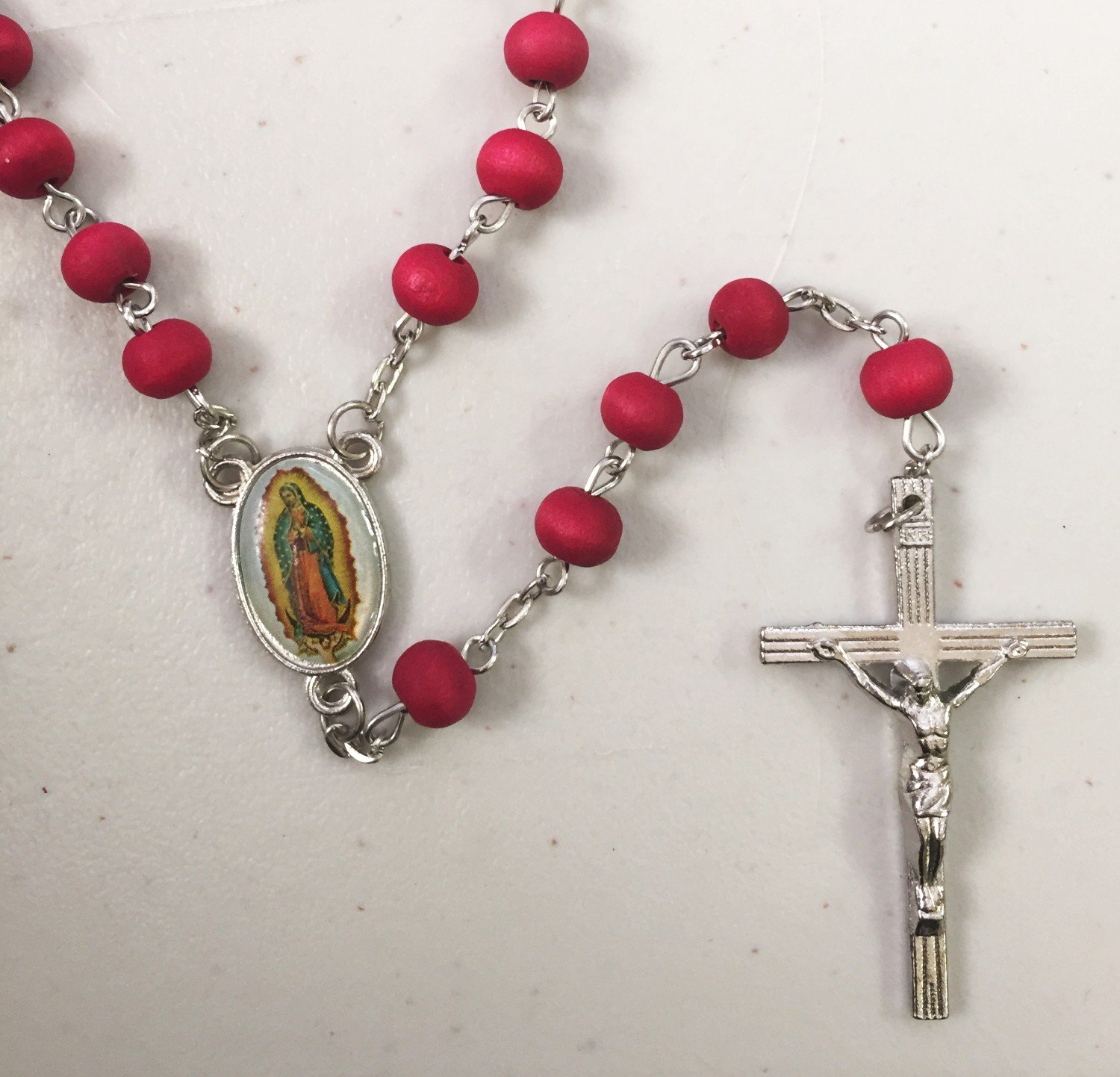 Guadalupe Scented Rose Wood Rosary with Our Lady of Guadalupe Design - Handcrafted Wooden Prayer Beads in Gift Box - Perfect for Catholic Devotion, Prayer Time & Religious Gifts