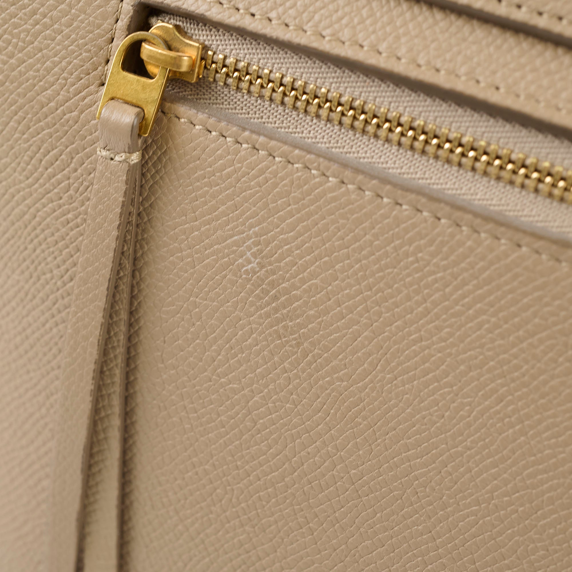 Celine Nano Grained Calfskin Belt Bag in Taupe - Stylish Crossbody Purse for Women, Perfect for Everyday Use, Travel & Fashion Outfits