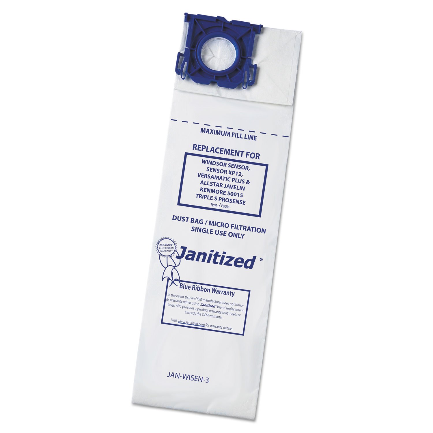Janitized Vacuum Filters APC JAN-WISEN-3 for Home Cleaning