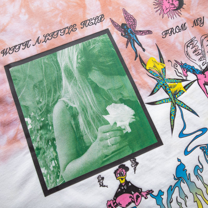 Jungles Help From My Friends Tie Dye T-Shirt - Stylish & Comfortable Graphic Tee for Casual Wear, Music Festivals & Everyday Outfits