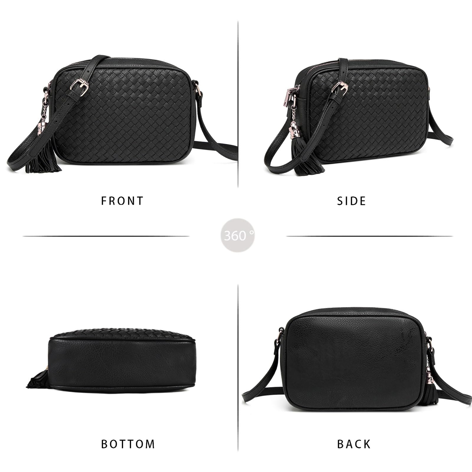 Trendy Woven Crossbody Purse for Women - Soft Leather Boho Handbag & Shoulder Bag | Perfect for Travel, Shopping, and Everyday Use