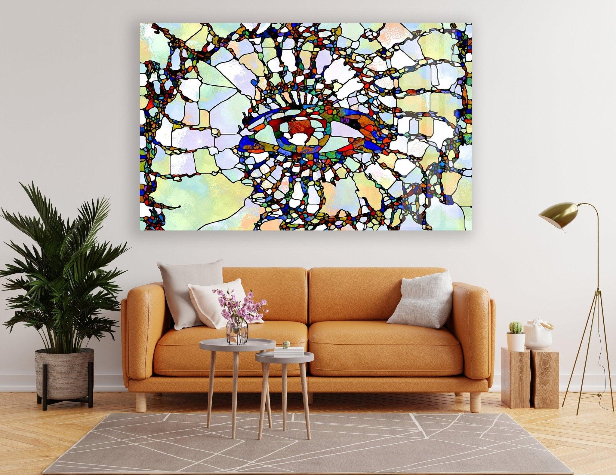 Beautiful Stained Glass Wall Art for Home Decor - Perfect for Living Room, Bedroom & Office