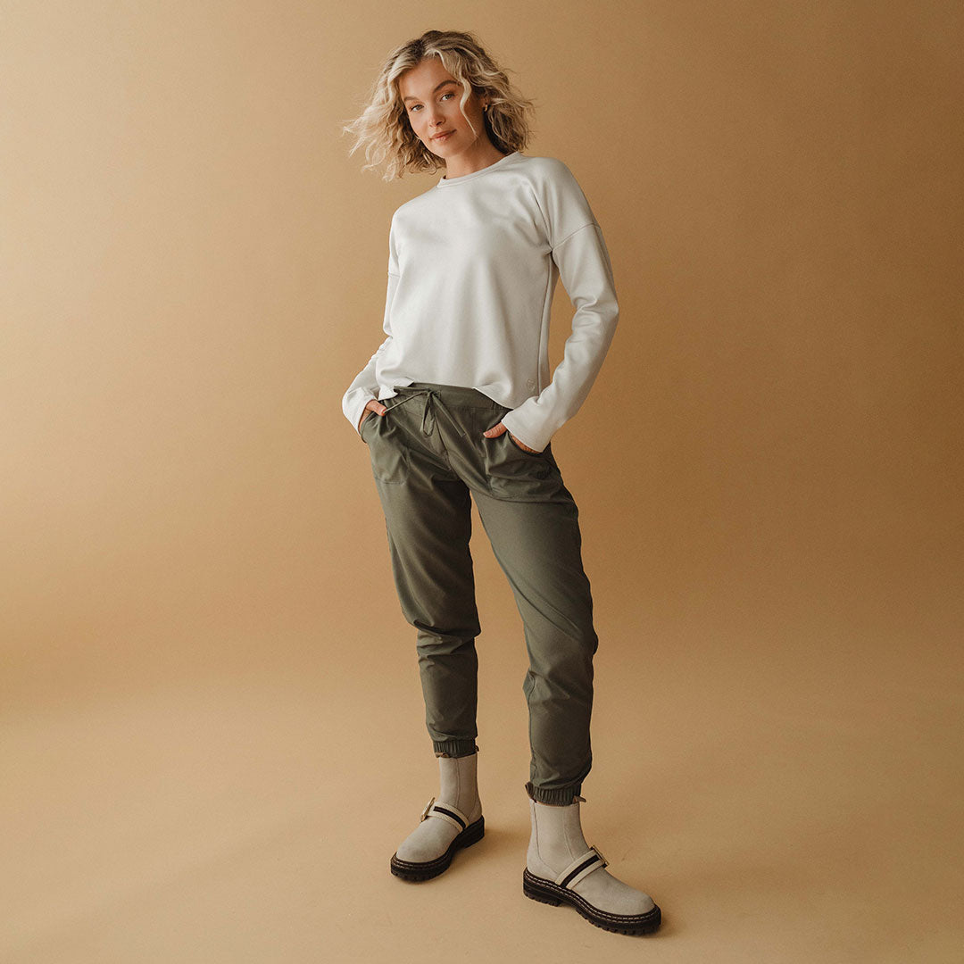 Brighton Women's Stone Pullover Sweater - Cozy Knit Top for Fall & Winter | Perfect for Casual Outfits, Office Wear & Layering