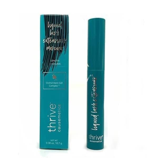Thrive Causemetics Liquid Lash Extensions Mascara - Brynn (Rich Black) | Volumizing & Lengthening Waterproof Mascara | 10.7g/0.38oz | Perfect for Everyday Wear, Date Nights & Special Occasions