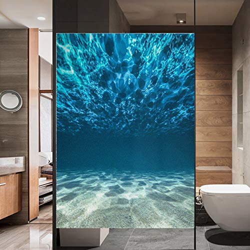 Frosted Privacy Window Film - Static Cling No Glue Self-Adhesive Vinyl Decorative Sticker (50x180cm/19.7
