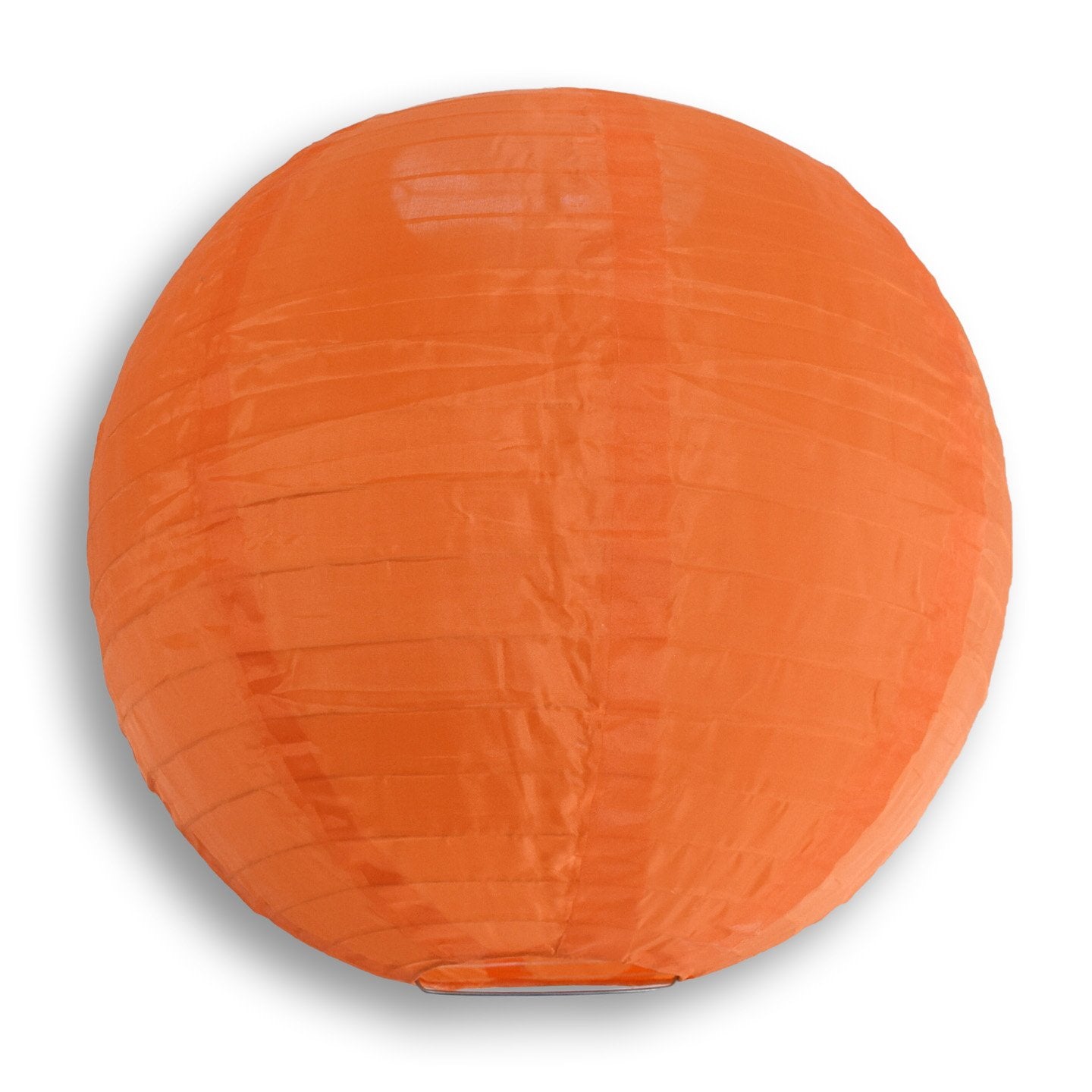 16 Pack Orange Shimmering Nylon Lanterns with Parallel Ribbing - Durable Hanging Party Decorations for Weddings, Birthdays & Outdoor Events