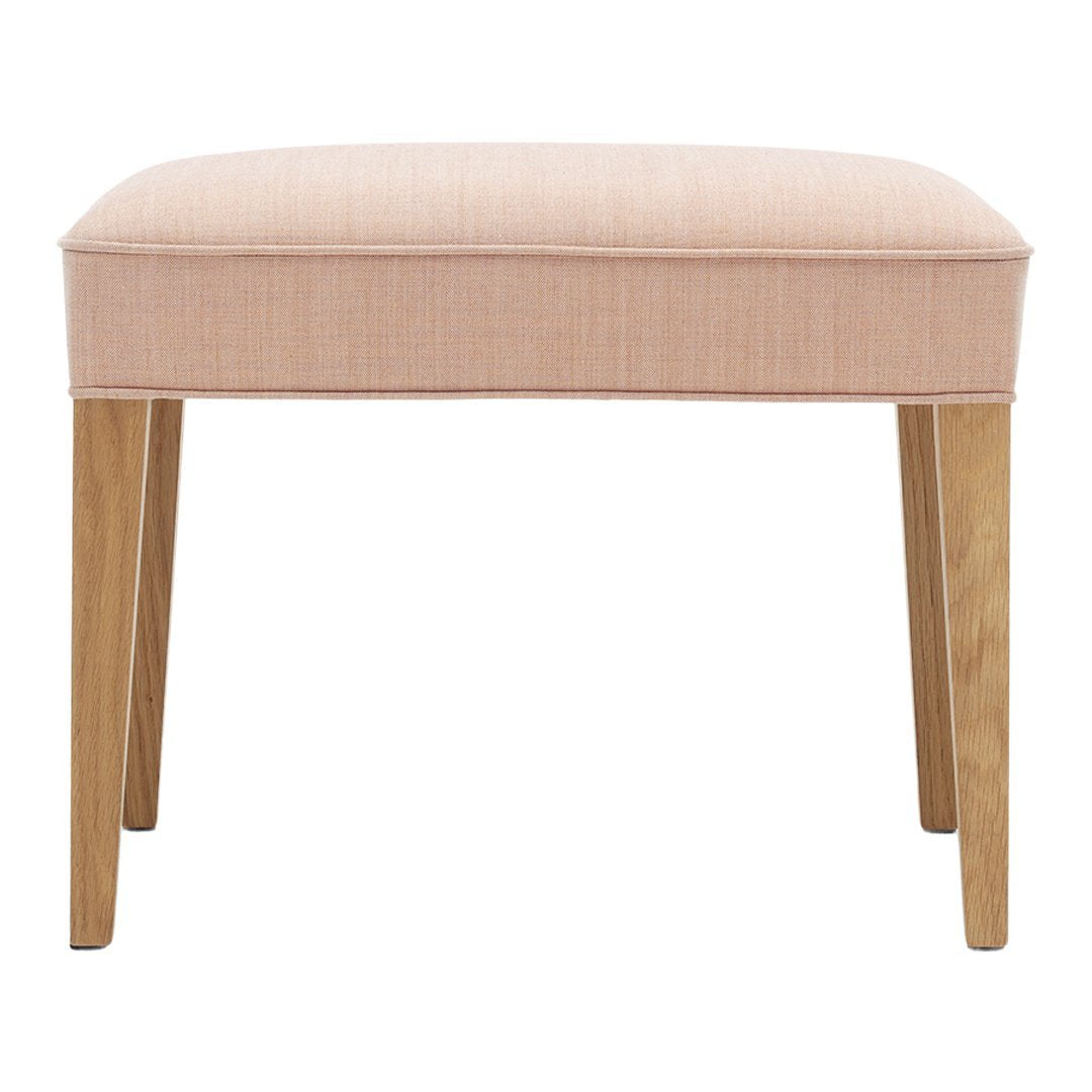 FH420 Heritage Footstool - Classic Upholstered Ottoman with Storage, Perfect for Living Room, Bedroom & Nursery - Brown Fabric Footrest with Sturdy Wooden Legs